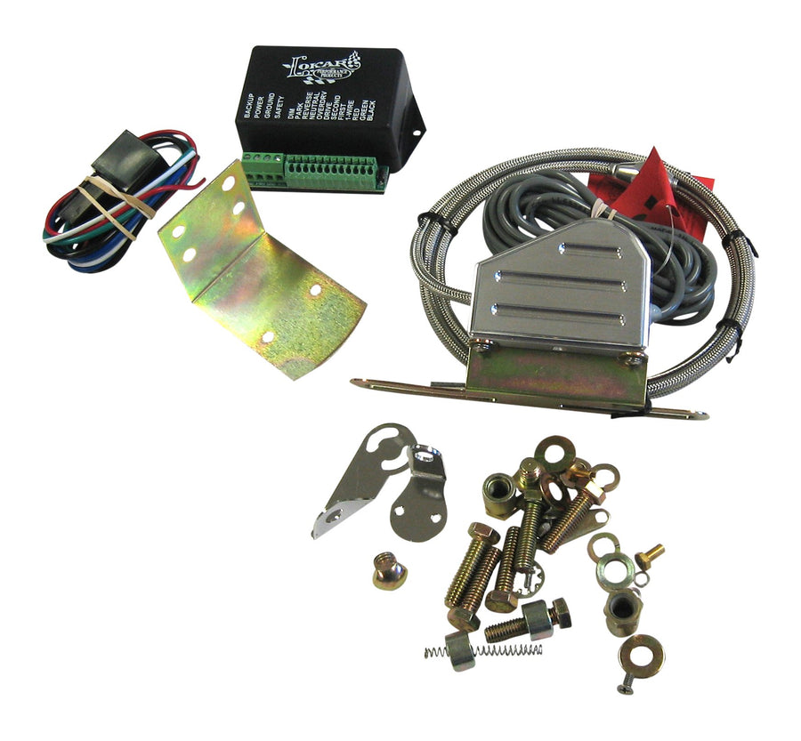 Black XCINB-1748 Lokar Cable Operated Vertical Round LED Boot Indicator Kit for GM 350/400 Transmission