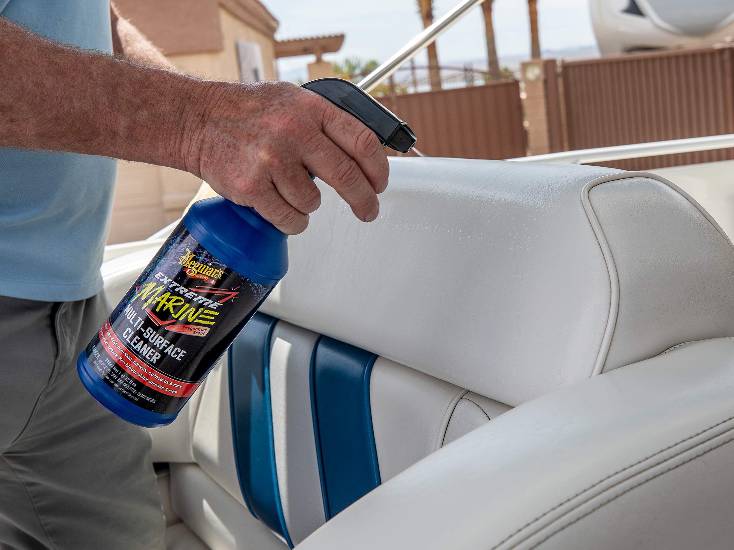 Extreme Marine Meguiar's Multi-Surface Cleaner M180332 - Pro Multi-Surface Cleaner for RV and Marine Detailing, Removes Dirt Grime & Stains from Vinyl, Gel Coat, Non Skid, Carpet and More, 32 Oz Spray