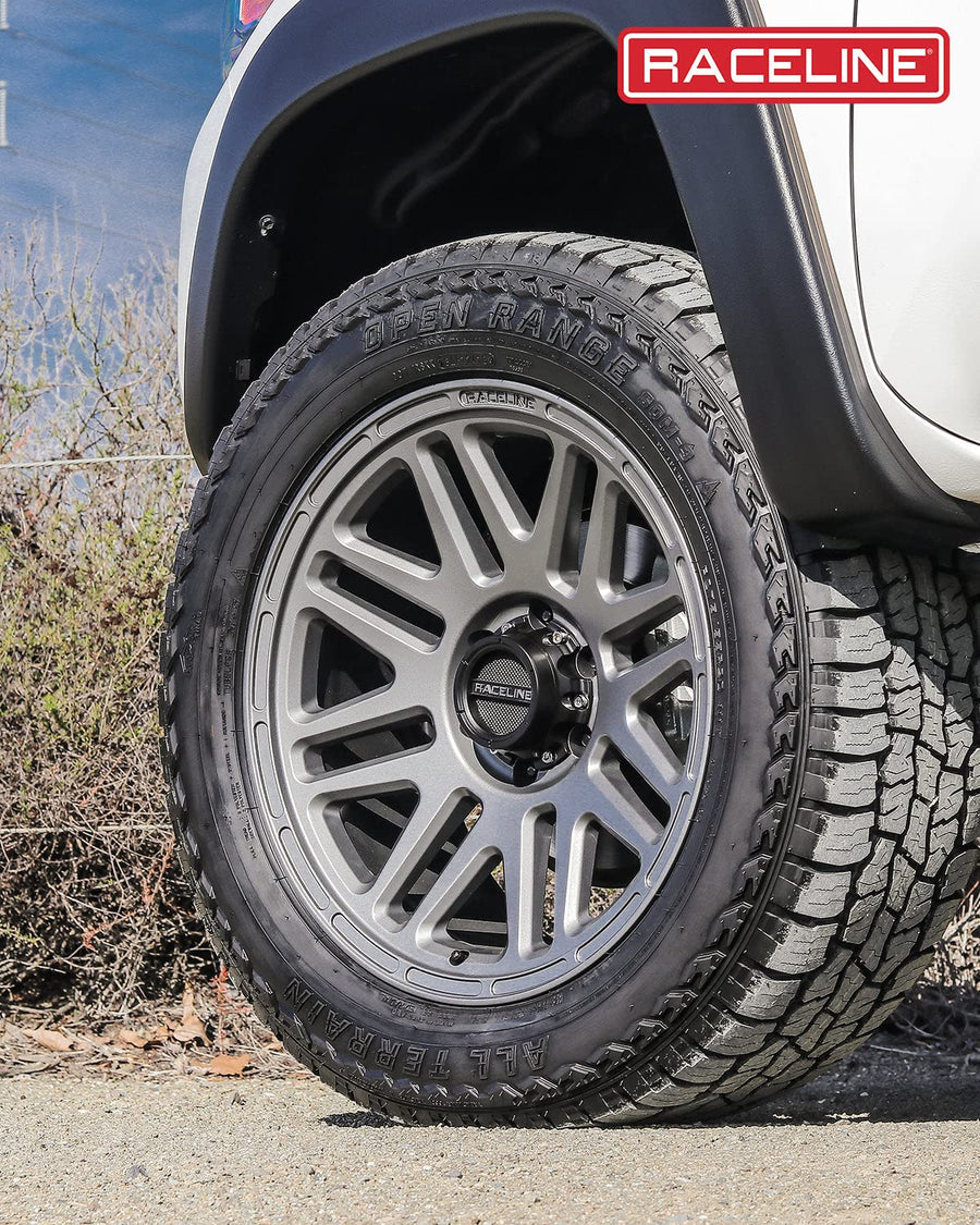 Greystone Raceline Wheels 944GS OUTLANDER Wheel 18X9"8X170 Bolt Pattern -12mm Offset/(4.5"B/S) Aluminum Passenger Car Wheels, Full Size Replacement Greystone Car Rims, Compatible with Toyota