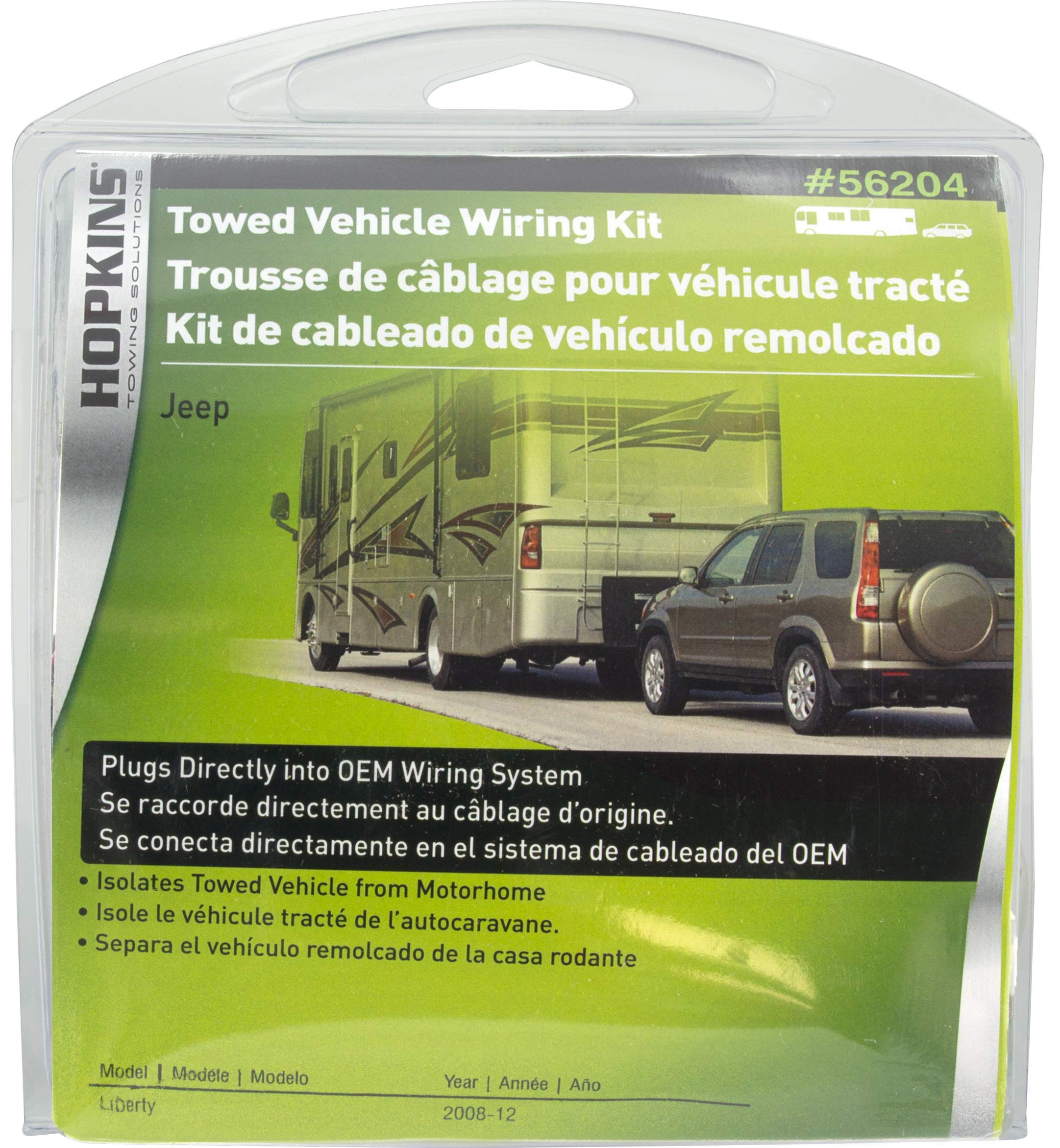 Plug-In Hopkins Simple Towed Vehicle Wiring Kit 11156204