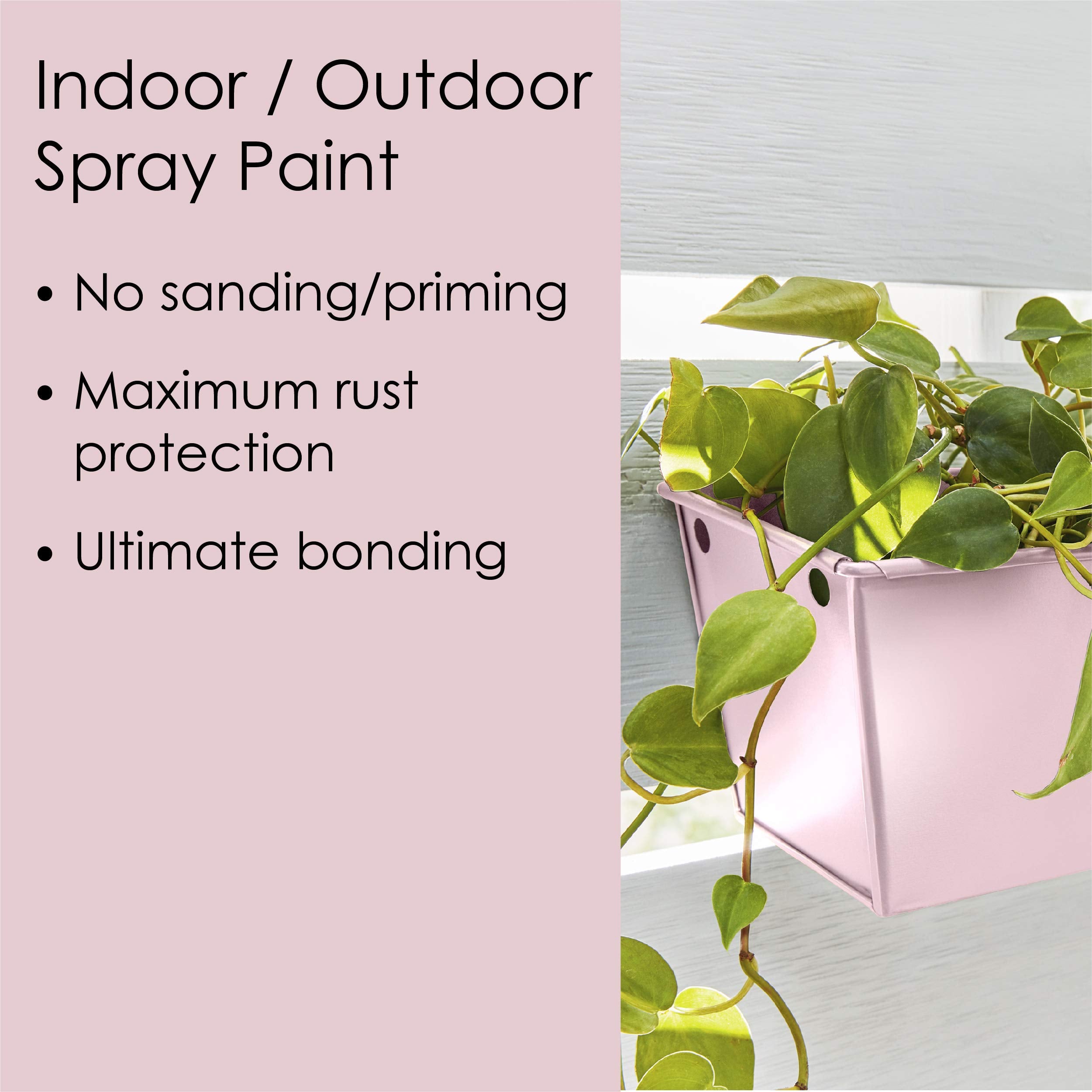 Krylon All-In-One Adhesive Spray Paint for Indoor/Outdoor Use, 12 oz, Pink Blush
