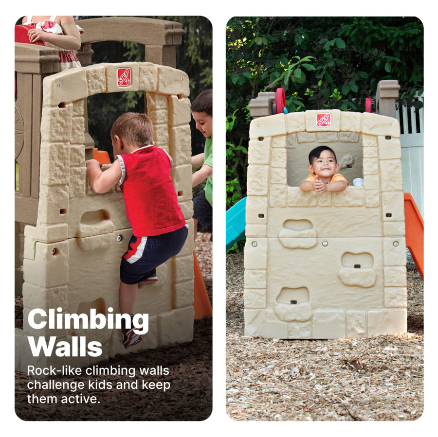 Step2 II Woodland Climber Kids Playset, Ages 2 –6 Years Old, Toddler Slide and Climbing Wall, Outdoor Playground for Backyard, Sturdy Plastic Frame, Easy Set Up