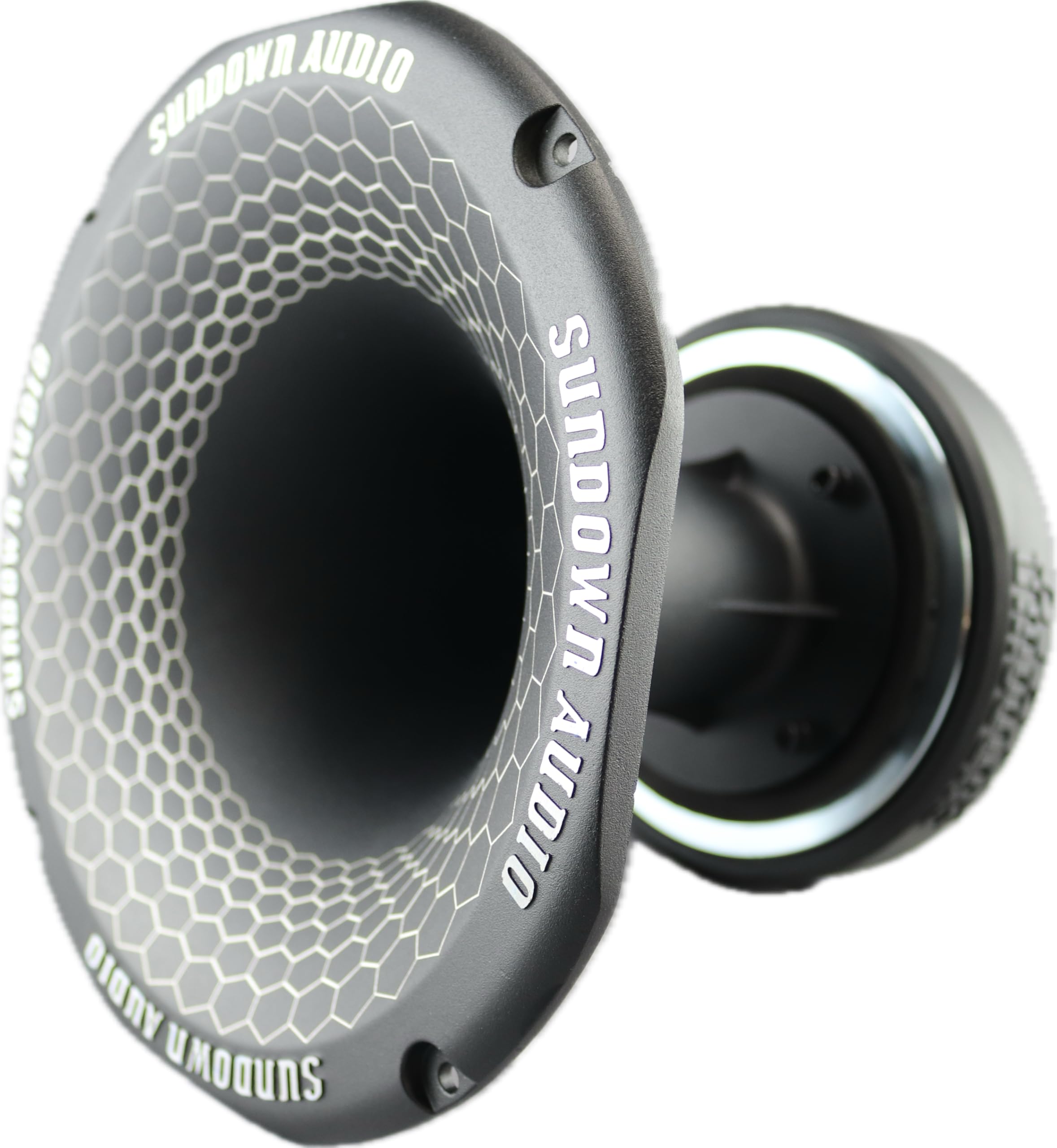 Sundown Audio 2" Throat SHFTL Super Horn Driver - 110W RMS (220W Program), 4 Ohm - 3" Voice Coil, Titanium Diaphragm, 118dB Sensitivity, 600Hz-20kHz - Die-Cast Aluminum Horn