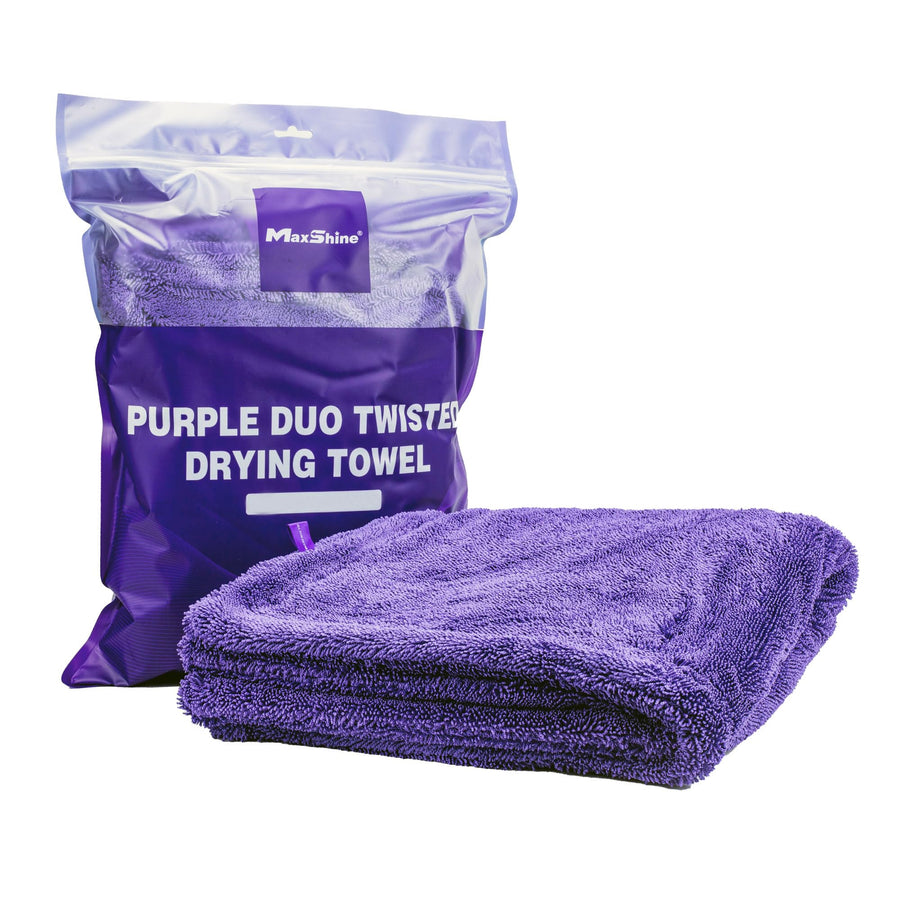 20" x 24" Maxshine Universal Purple Car Drying Towel – 1200 GSM Rinse-Free Double-Sided Microfiber – Plush, Super Absorbent Towel for Car Wash & Detailing