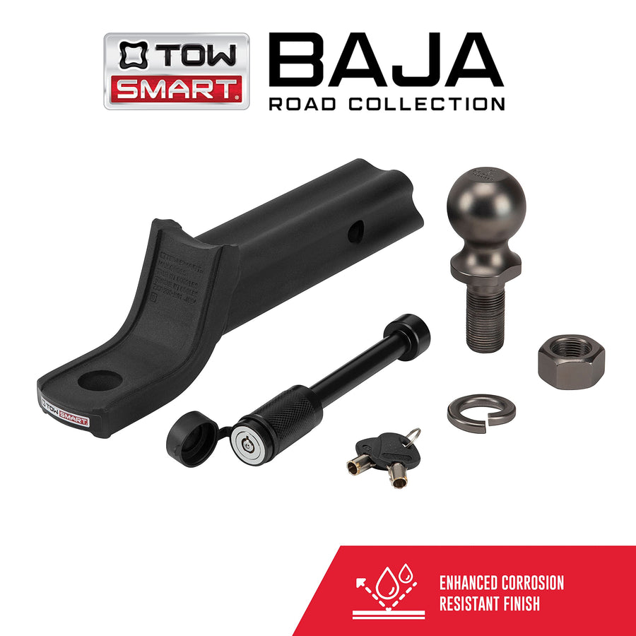 Class III Baja Collection, 5,000 lb., X-Mount Security Kit with 2 in. Drop x 3/4 in. Rise x 1 in. Shank Trailer Hitch Ball Mount, 2 in. Ball, 5/8 in. Locking Pin