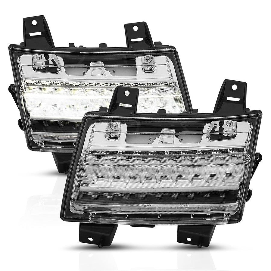 LED FENDER LIGHTS JEEP WRANGLER 18-22 / GLADIATOR 20 CHROME CLEAR (SEQUENTIAL SIGNAL) (FOR HIGH CONFIGURED, LED TYPE)
