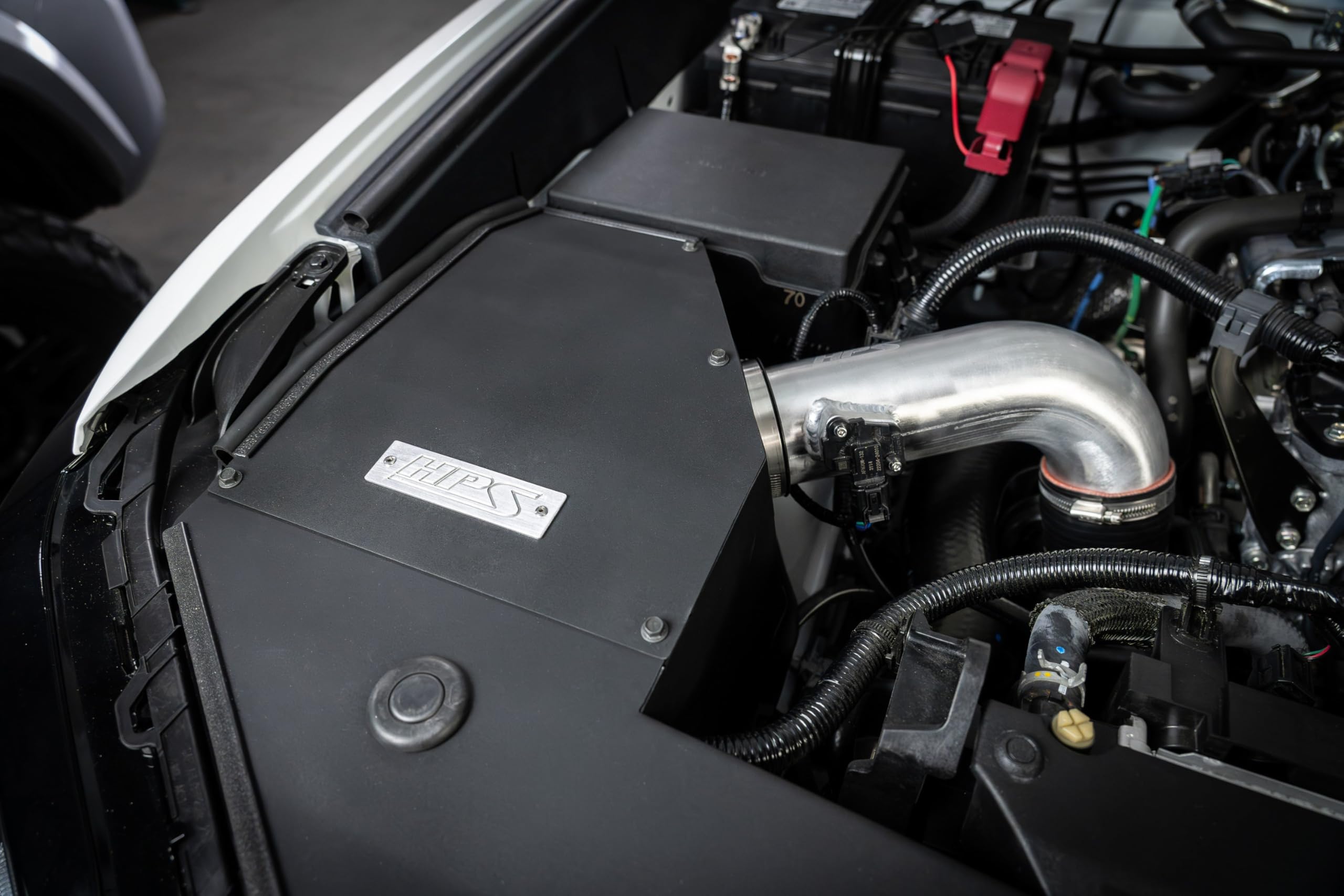Red HPS Air Intake Kit with Heat Shield Cool Ram Compatible for 2024 Toyota Tacoma 2.4L Turbo, 827-779R