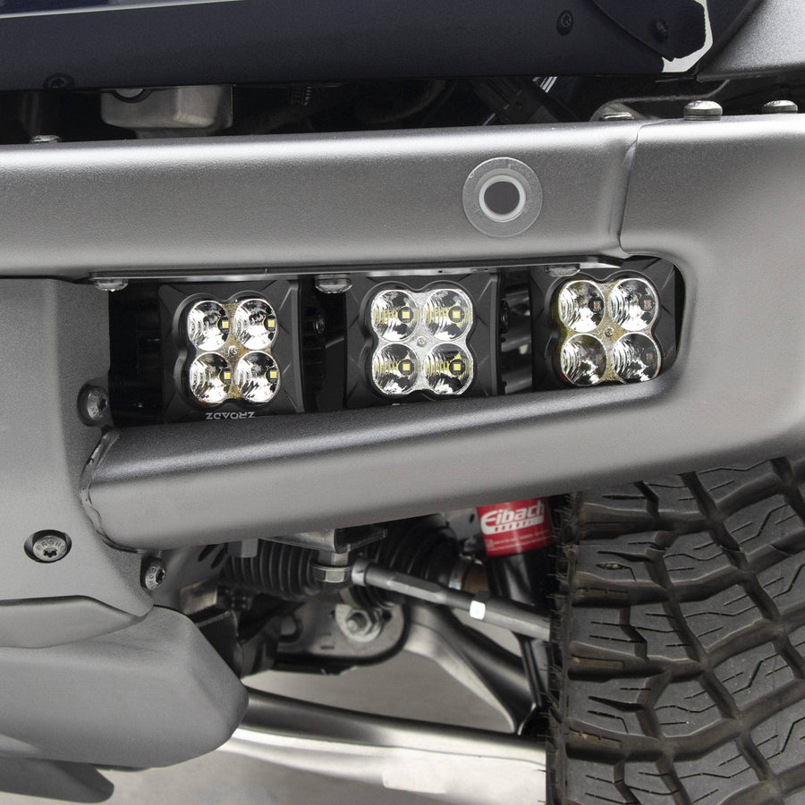 ZROADZ Fog Front Bumper LED KIT for a 2021-2022 Ford Bronco, Includes (2) 3 inch Amber LED Pod Lights and (4) 3 inch White LED Pod Lights - Part # Z325401-KITAW