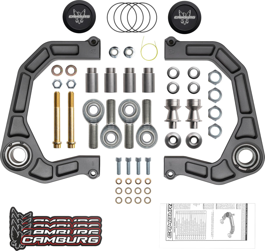 Camburg KINETIK Series Suspension Control Arm Kit CAM-110214-GRY: Gray, Compatible with 2021-2024 Ford Bronco (Excludes Raptor)