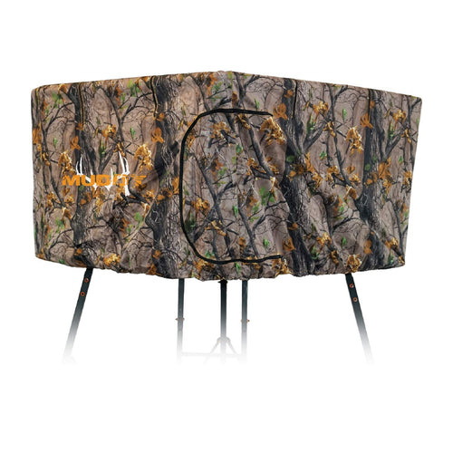 Quad Blind Kit Muddy Hunting Gear, Hunting Accessory with 360 Coverage & Zipper Entrance, Epic Camo