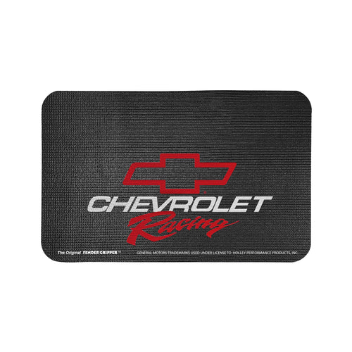 Chevrolet Racing Logo Fender Gripper Cover with | Officially Licensed by General Motors | Universal Fit | Standard Size 22" X 34" | FG2007, Black with Colored Logo