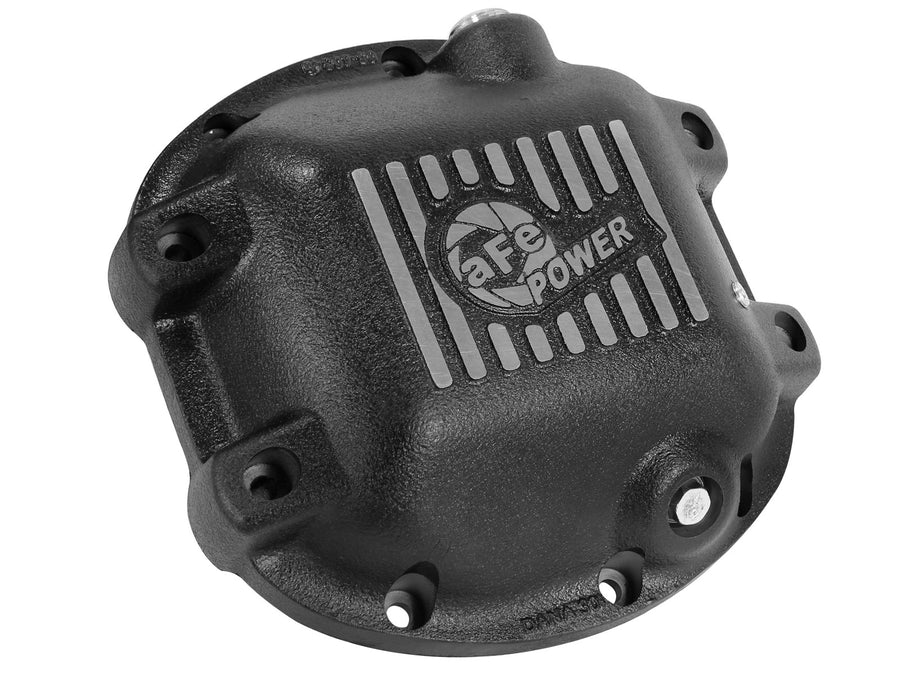 aFe POWER Rear Differential Cover Pro Series Black w/Machined Fins - #46-70192 - Jeep Wrangler (TJ/JK) 97-18