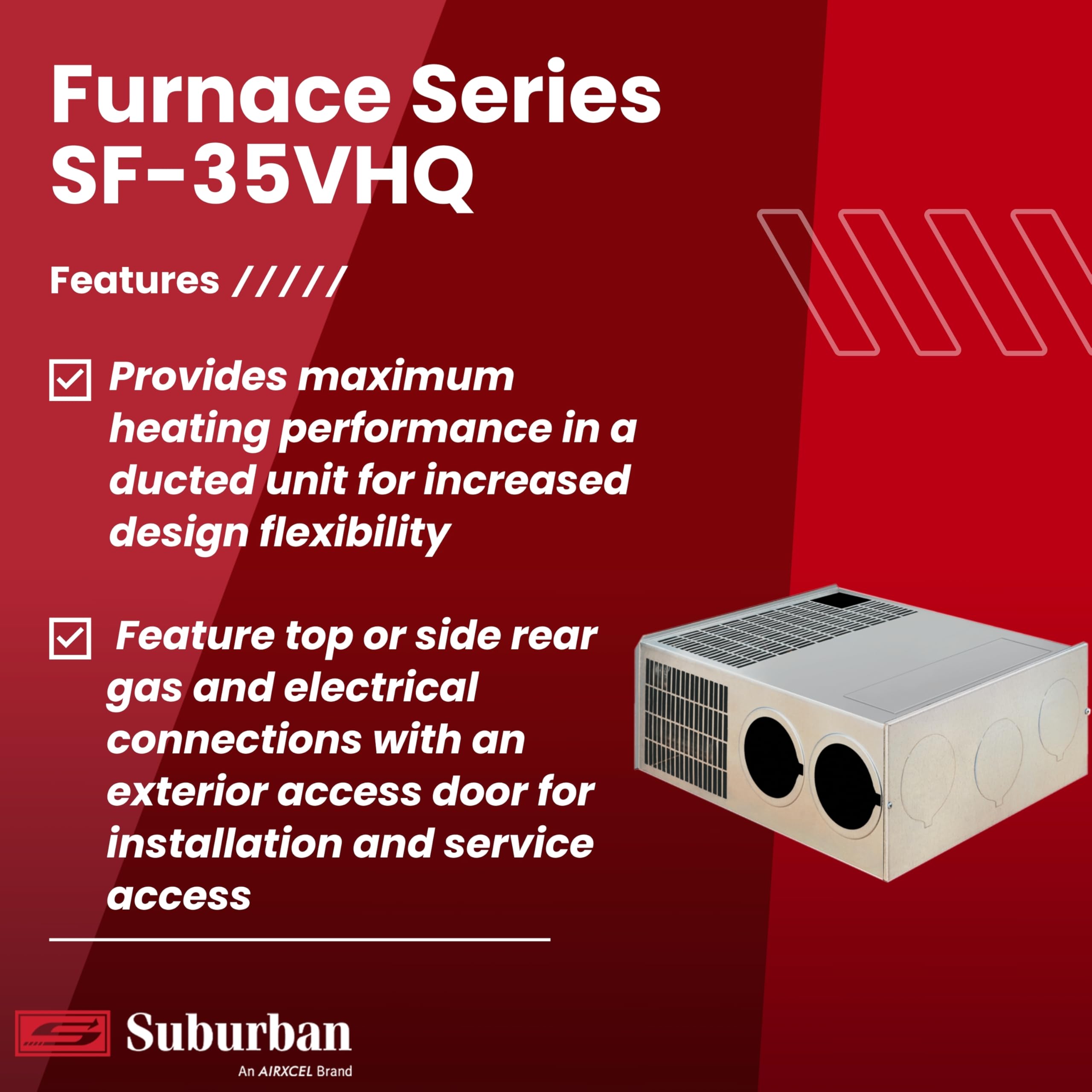 Suburban Ducted SF Series Low Profile Furnace SF-35VHQ 35,000 BTU/h LP Gas Furnace Model 2588A