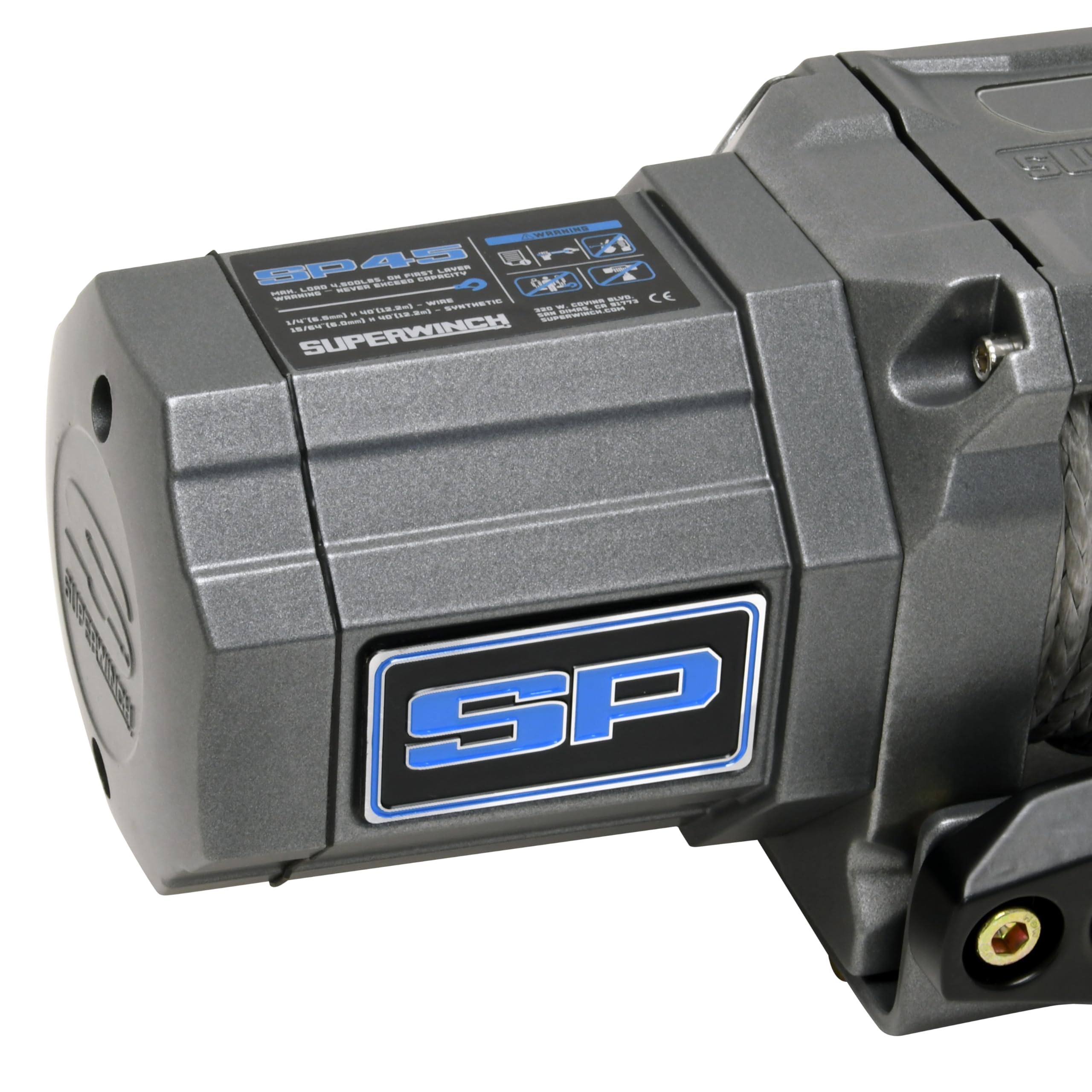 SP SUPERWINCH 45, 4500 lb Capacity, Roller Fairlead, 10 ft Remote, 1/4 in x 40 ft Steel Rope, 12V, Kit