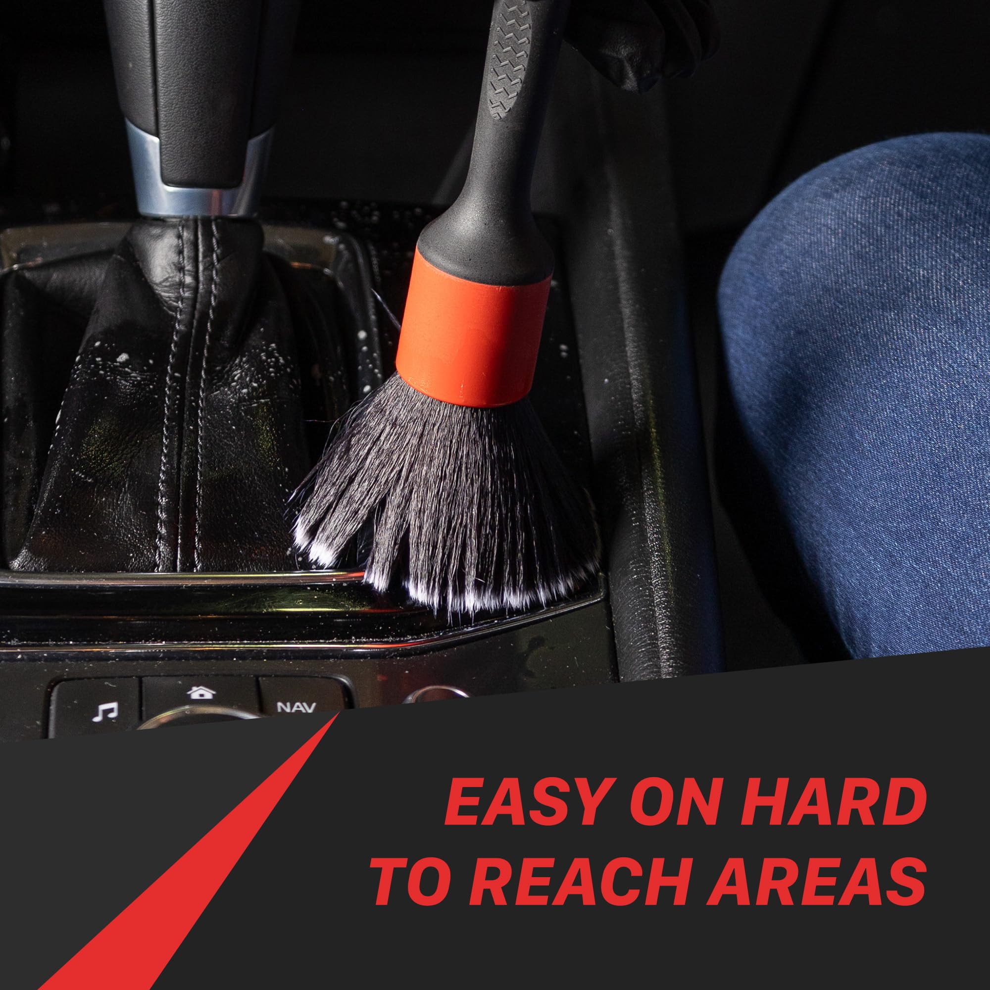 Maxshine Small Universal Black ESS Ever So Soft Brush Detailing – Professional Tool for Interior, Exterior, Leather Seats, Engine Bay & Wheels – Premium Car Care