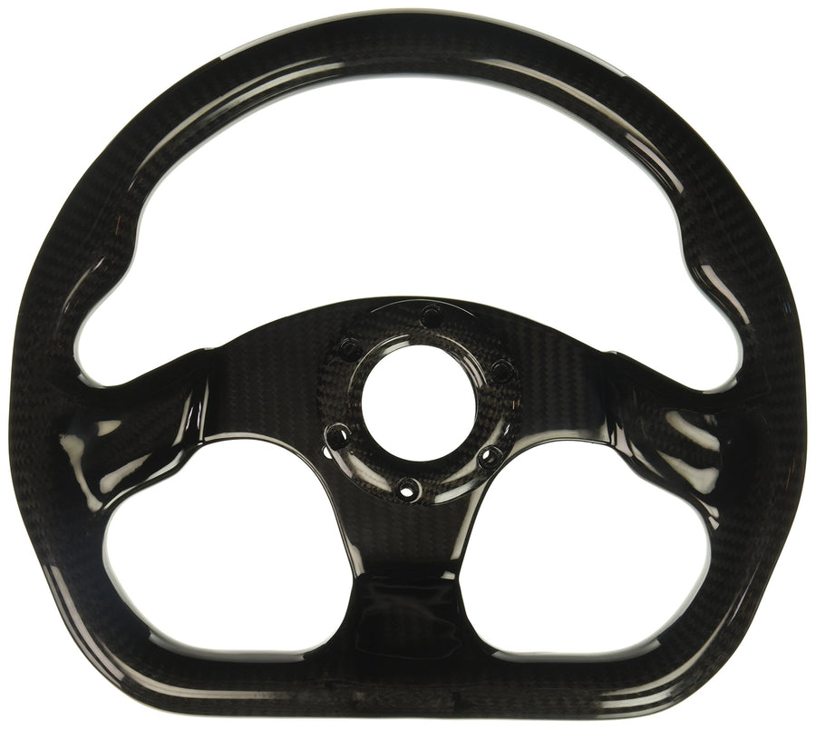 NRG Innovations Steering Wheel NRG-ST-009CF-BK - Shinny Black Carbon Fiber 320mm FLAT BOTTOM