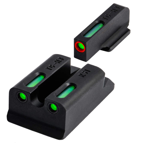 Tritium and Fiber Optic Xtreme Handgun Sights for Ruger Pistols, TRUGLO TFX Pro Black