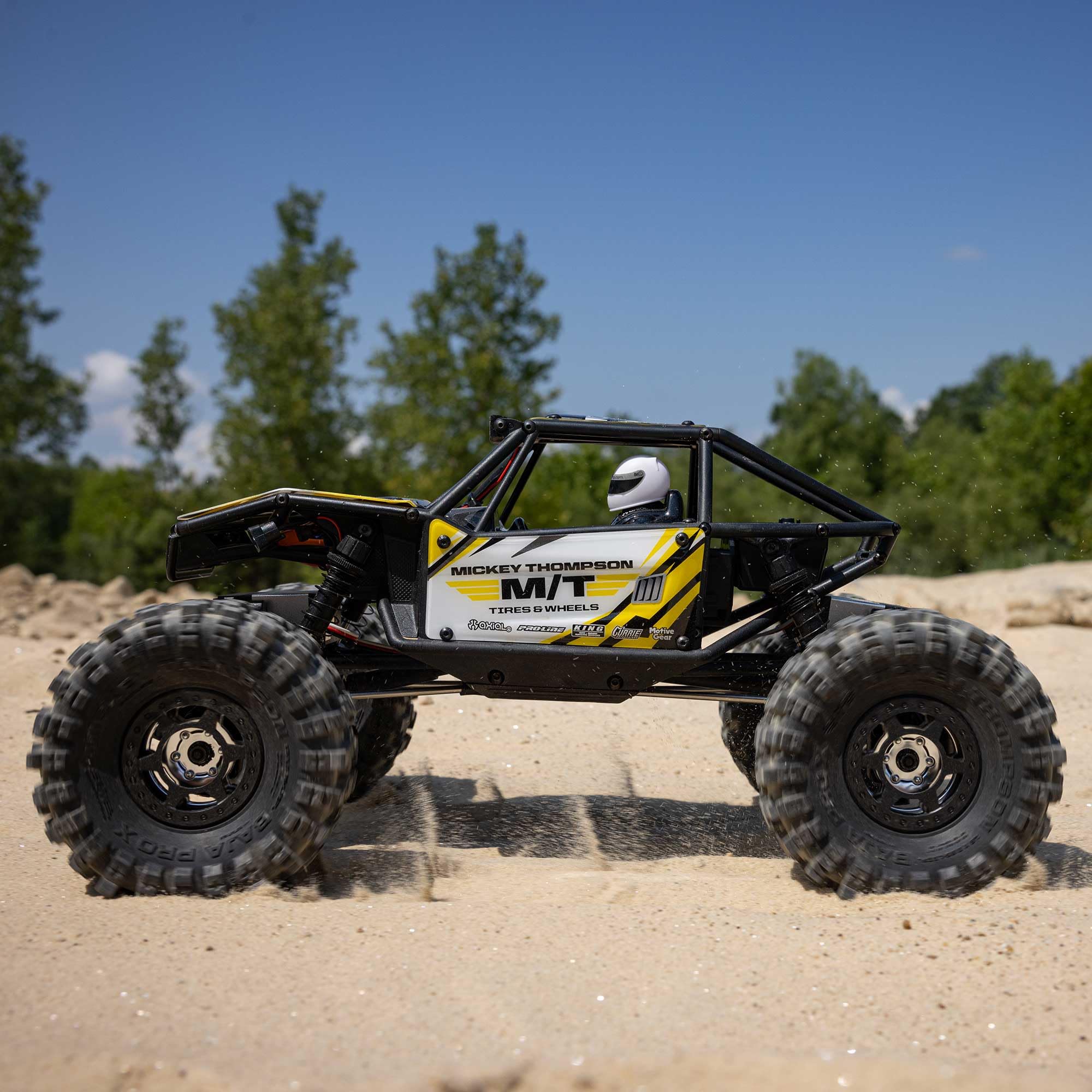 Axial RC Truck 4WS UTB18 Capra 1/18th 4x4 RTR (Comes with Everything Needed to Run), Yellow, AXI-1750T2