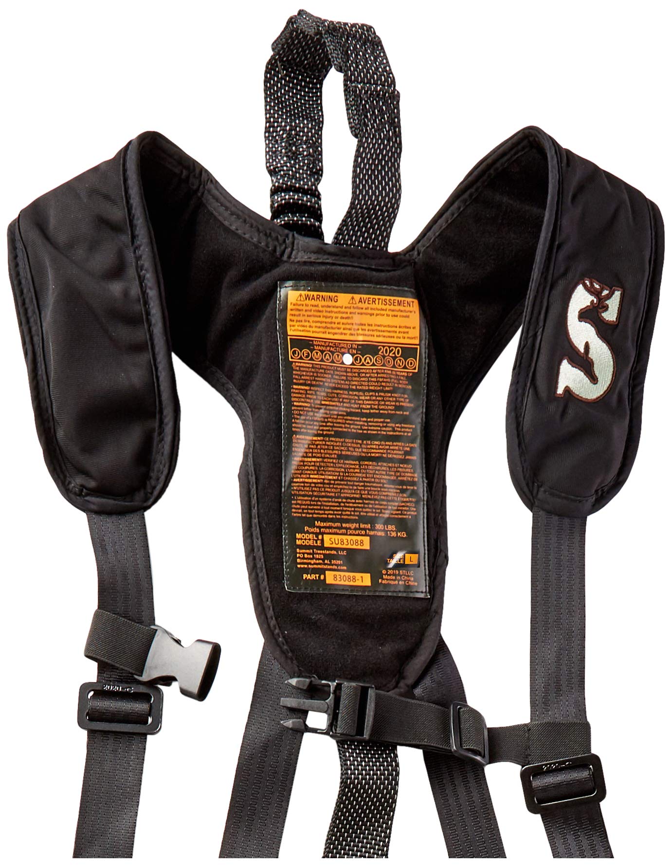 Men's Summit Treestands Sport Safety Harness, Large, Black