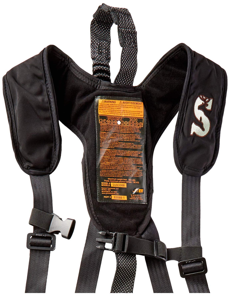 Men's Summit Treestands Sport Safety Harness, Large, Black