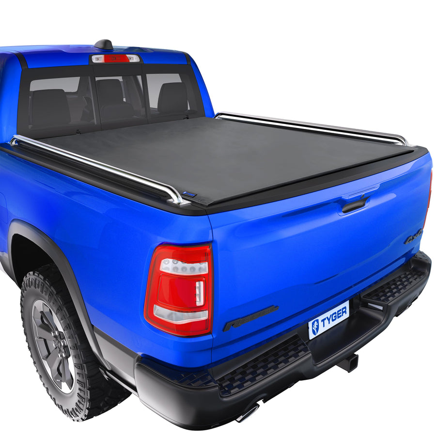 Tyger Auto T2 Soft Roll-up Low Profile Truck Bed Tonneau Cover Compatible with 2019-2026 Ram 1500 (Not Fit 19-24 Classic) | 5'7" (67") Bed | TG-BC2D6046