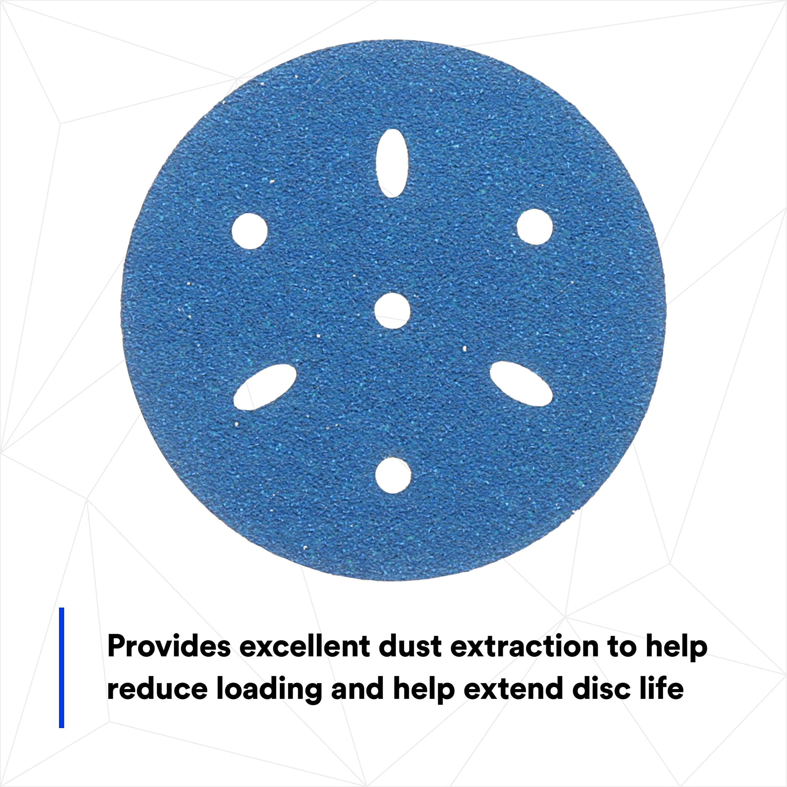 3M Hookit 3M-36142 Blue Abrasive Disc Multi-hole, 3 80 Grade