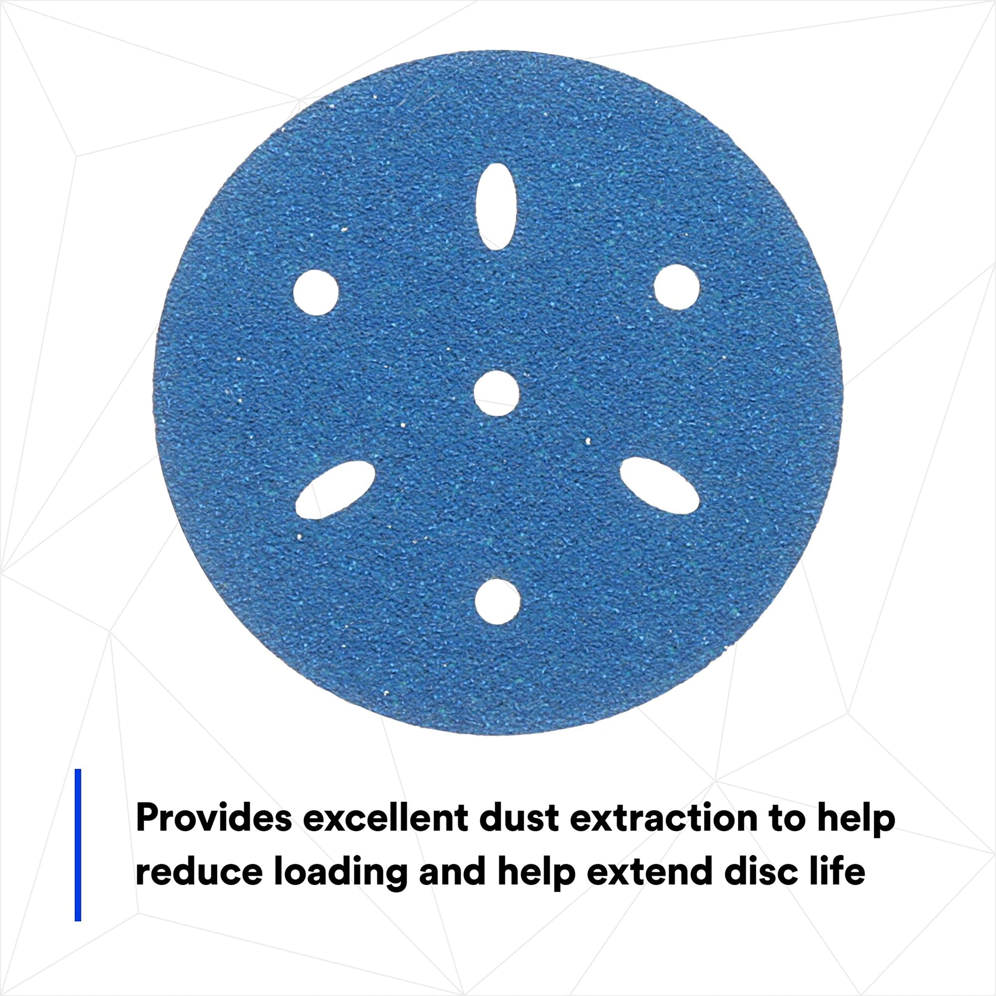 3M Hookit 3M-36142 Blue Abrasive Disc Multi-hole, 3 80 Grade