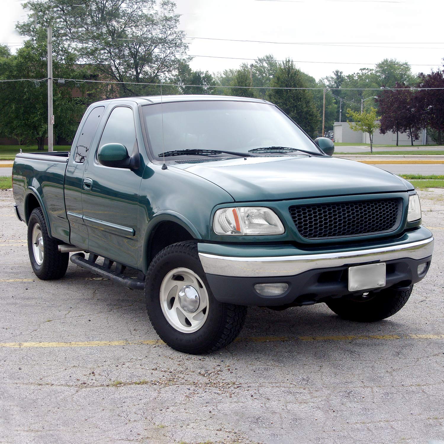 Headlights + Corner Lights SPEC-D TUNING Compatible with 1997-2003 Ford F-150, 1997-2002 Expedition Head Lights Lamps Assembly L+R Pair