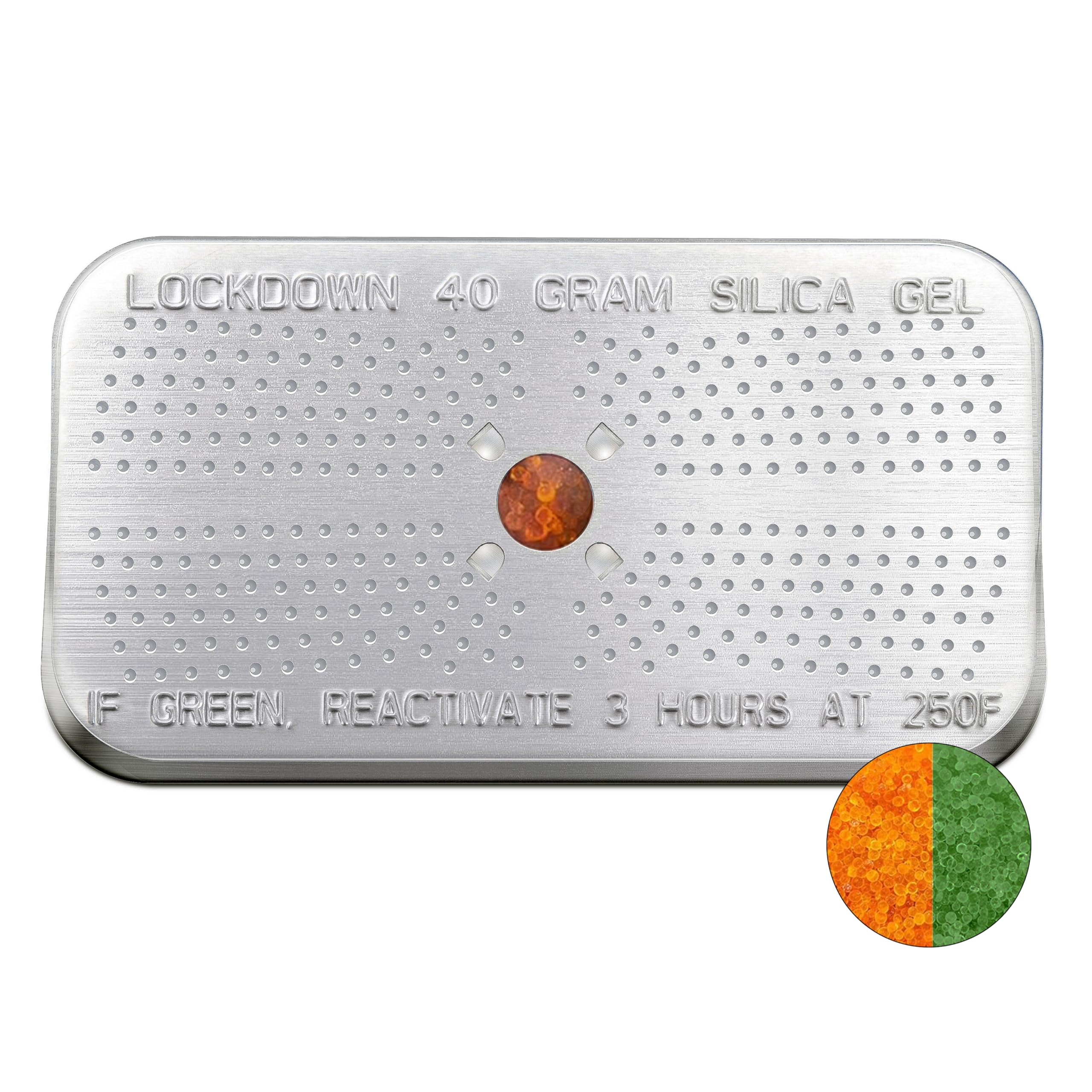 Nanuk Aluminum Reusable Desiccant Container with Orange Silica Gel Beads for Nanuk Cases to Protect Against Moisture and Humidity