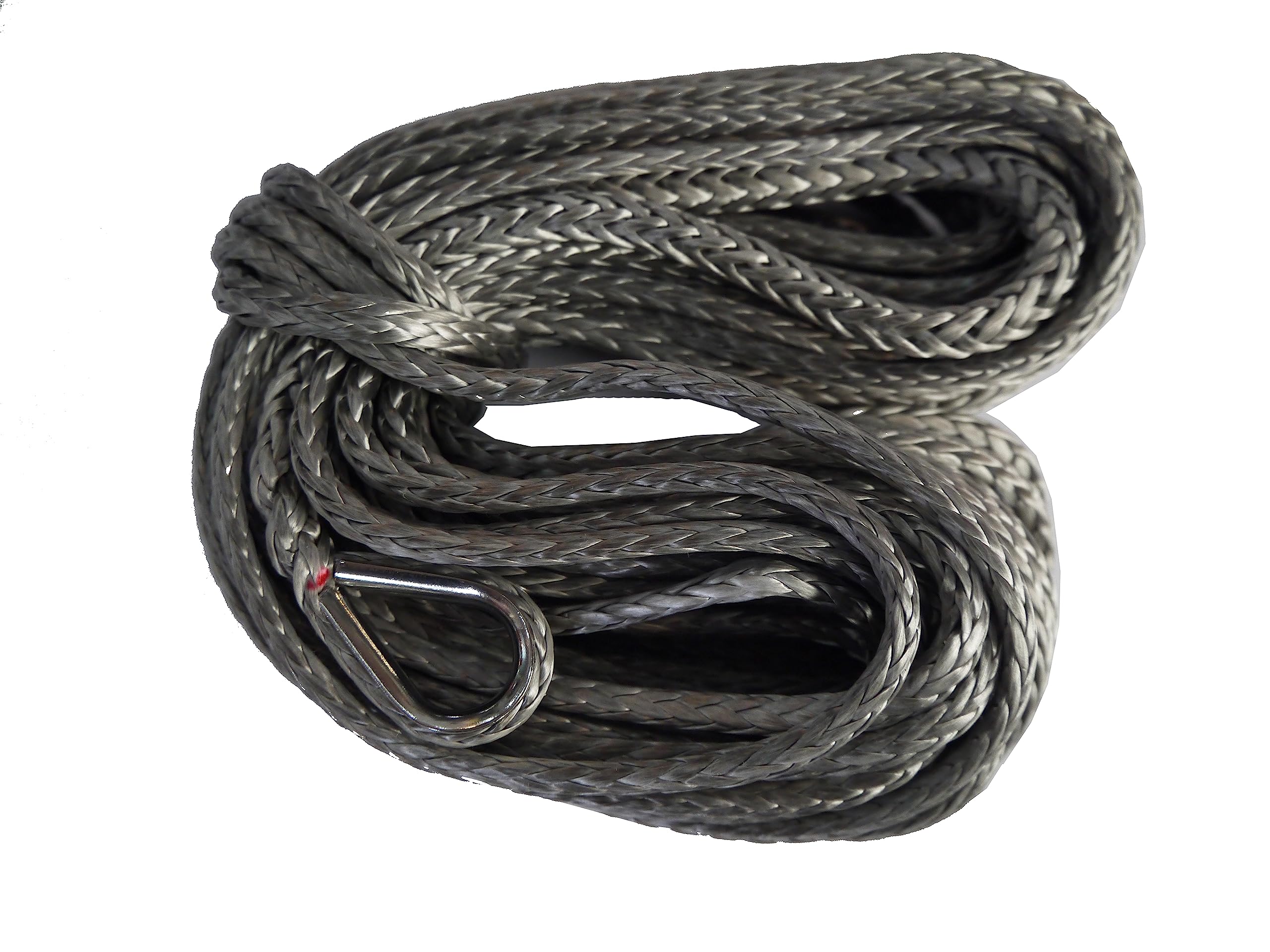 TrailFX 50 Foot Winch Cable x 3/16 Inch Diameter 3500 Pound Pull Capacity Synthetic Rope with Loop and Wire Rope Recovery Cable Terminal Ends TrailFX WA028