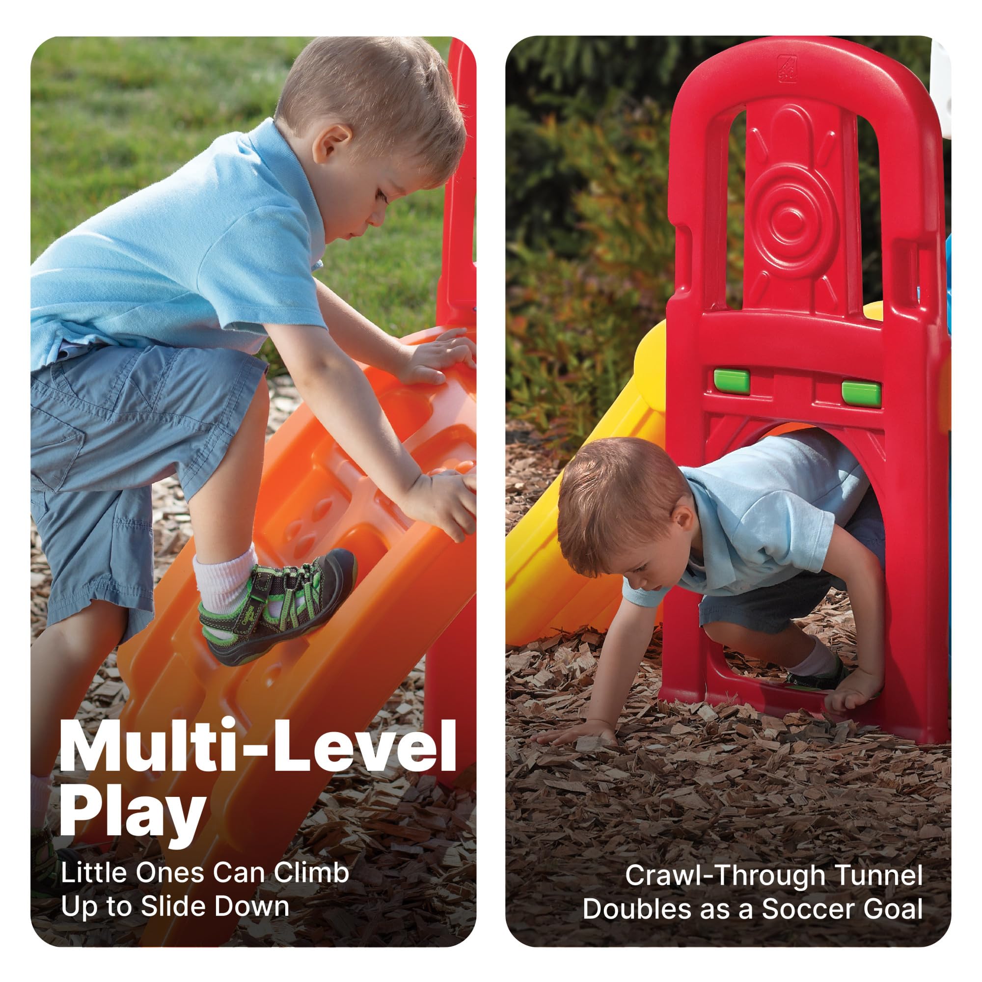 Step2 Game Time Sports Climber, Indoor/Outdoor Kids Playset, Backyard Playground Set, Slide, Climbing Wall, Basketball Hoop, Jungle Gym Outside, For Toddlers 2-6 Years Old
