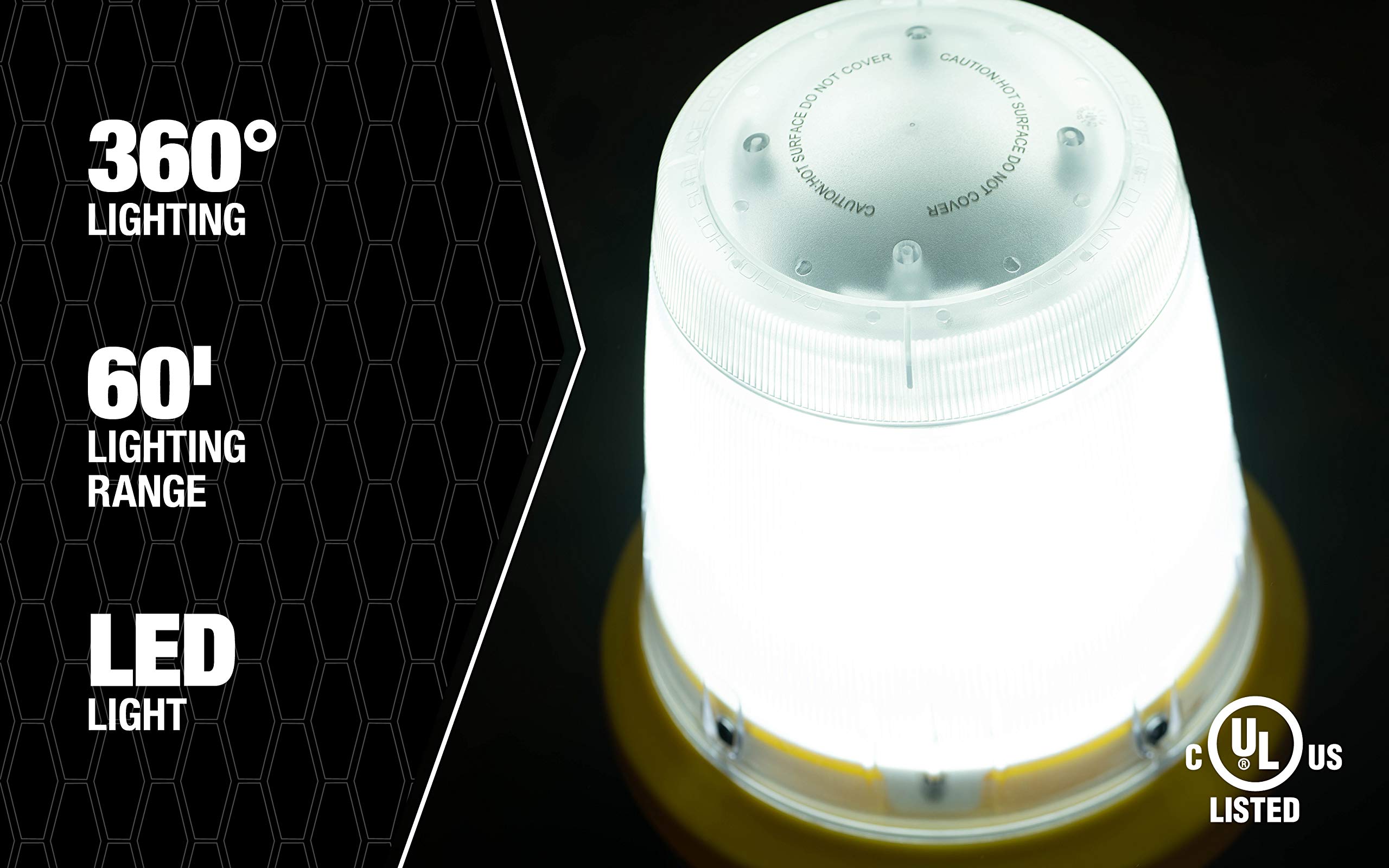 Wobble Light Self-Righting LED 111301LED V2 Jobsite Light; 150W; 12;000 Lumens; 1 Count (Pack of 1); Yellow