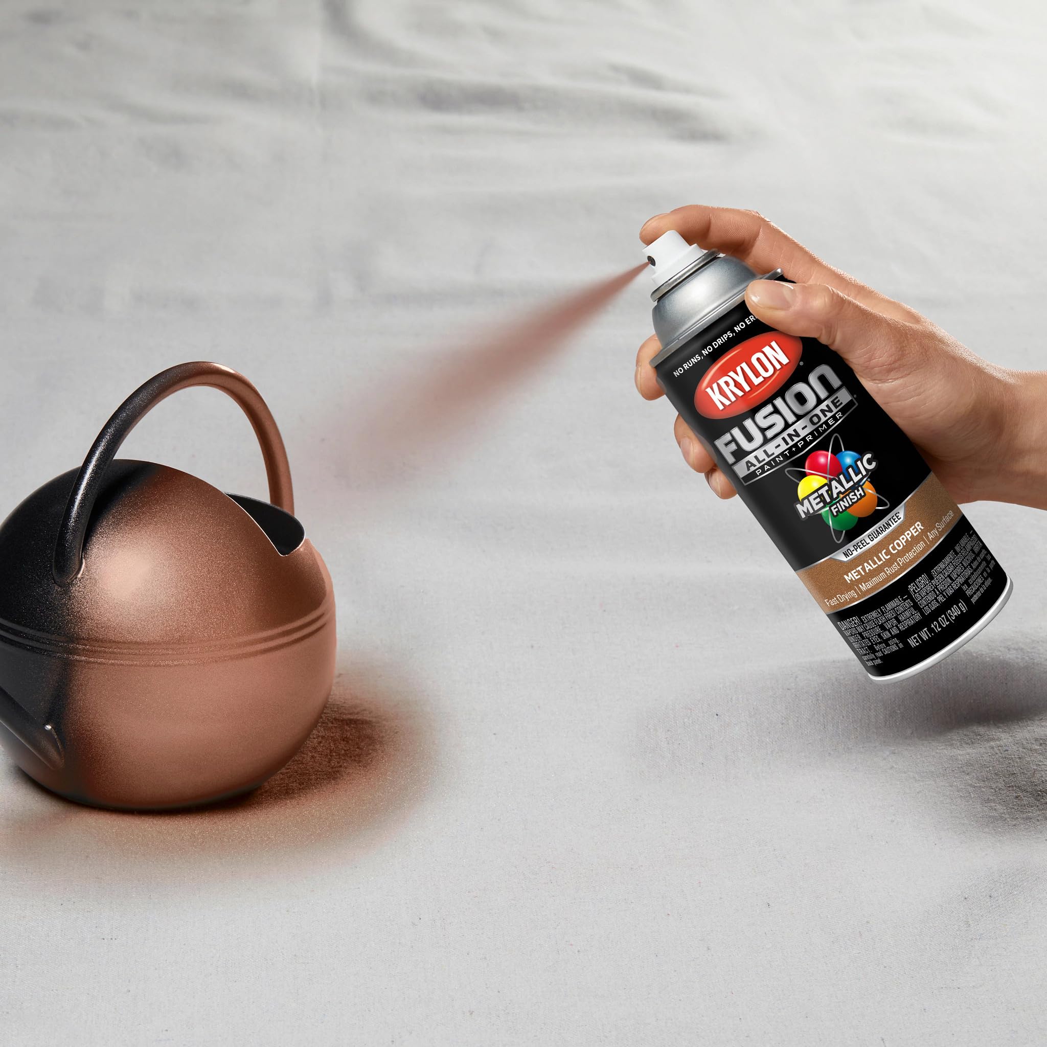 Fusion Krylon All-In-One Adhesive Spray Paint for Indoor/Outdoor Use, 12 oz, Copper