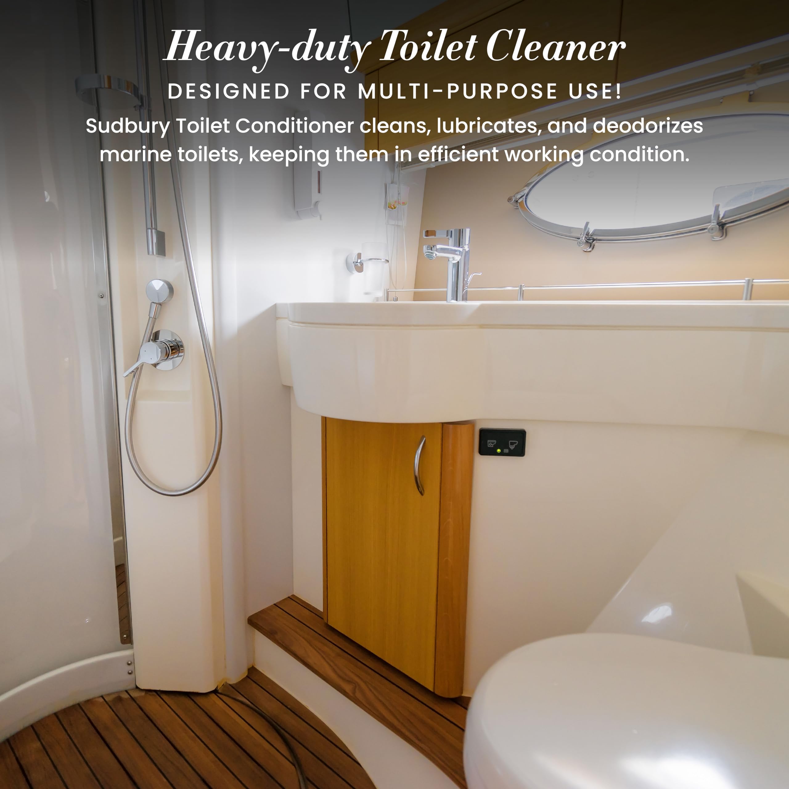 Toilet Cleaner Sudbury, Odor Eliminator for Marine Toilets, Essential Boat Accessories and Boat Cleaning Supplies, 32 oz.