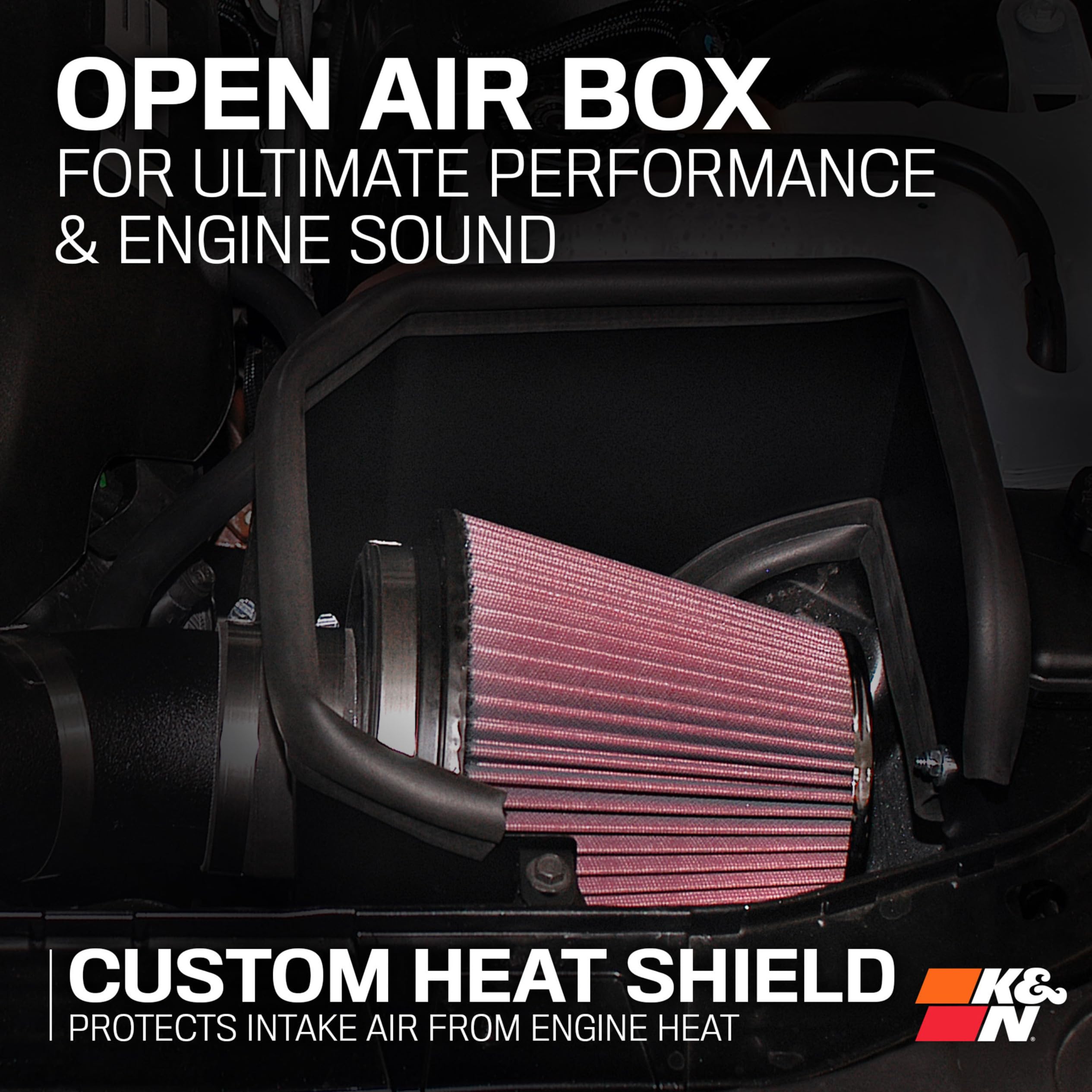 K&N Cold Air Intake System: High-Flow Air Filter, Acceleration & Increase Performance: Compatible with 2011-2023 Chrysler/Dodge: 300, 300C, Challenger, Charger, 63-1114