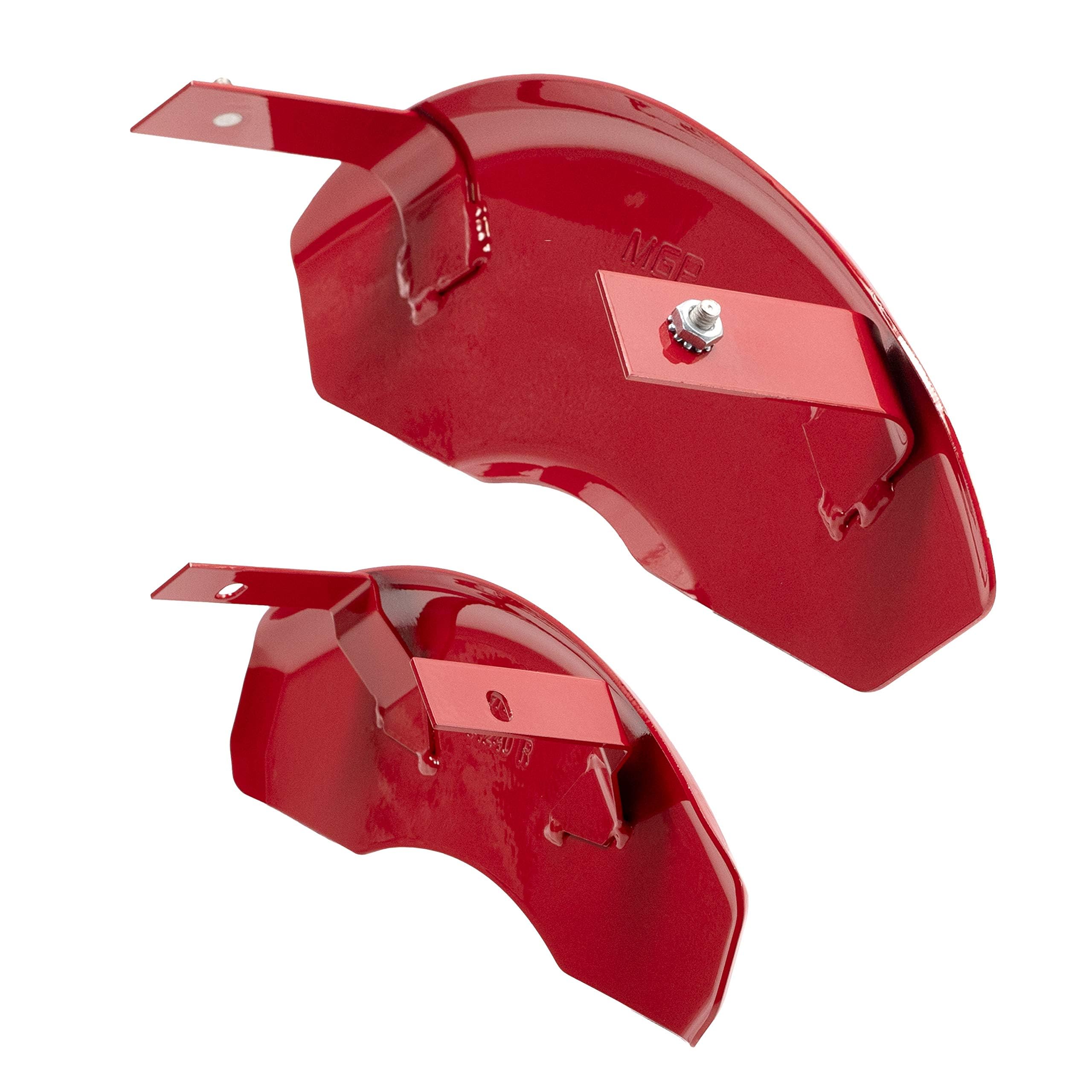 Caliper Covers MGP Compatible with 2016-2024 Chevy Camaro (Fits 18"+ Wheels & Standard JL9 Brakes) Powder-Coated Finish, 4 PCS Front and Rear (Red - Camaro Gen 5/6 Engraving)