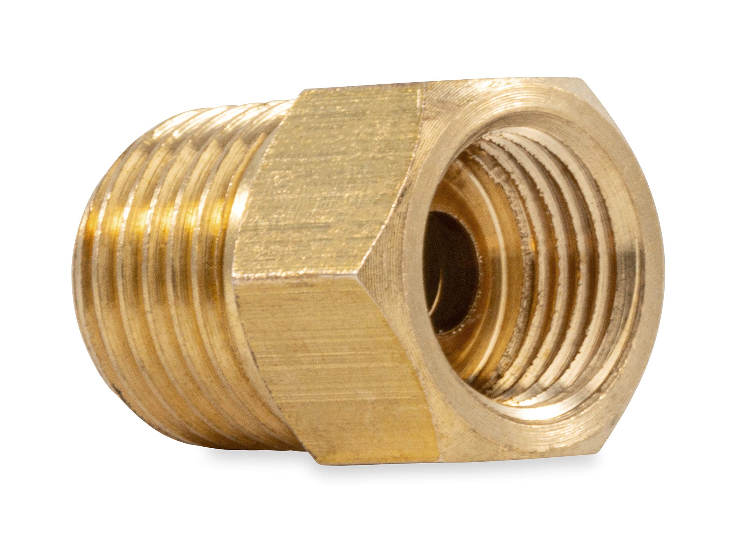 1/4" Male NPT x Camco 59954 1/4" Female Propane Fitting Inverted Flare with Check Valve