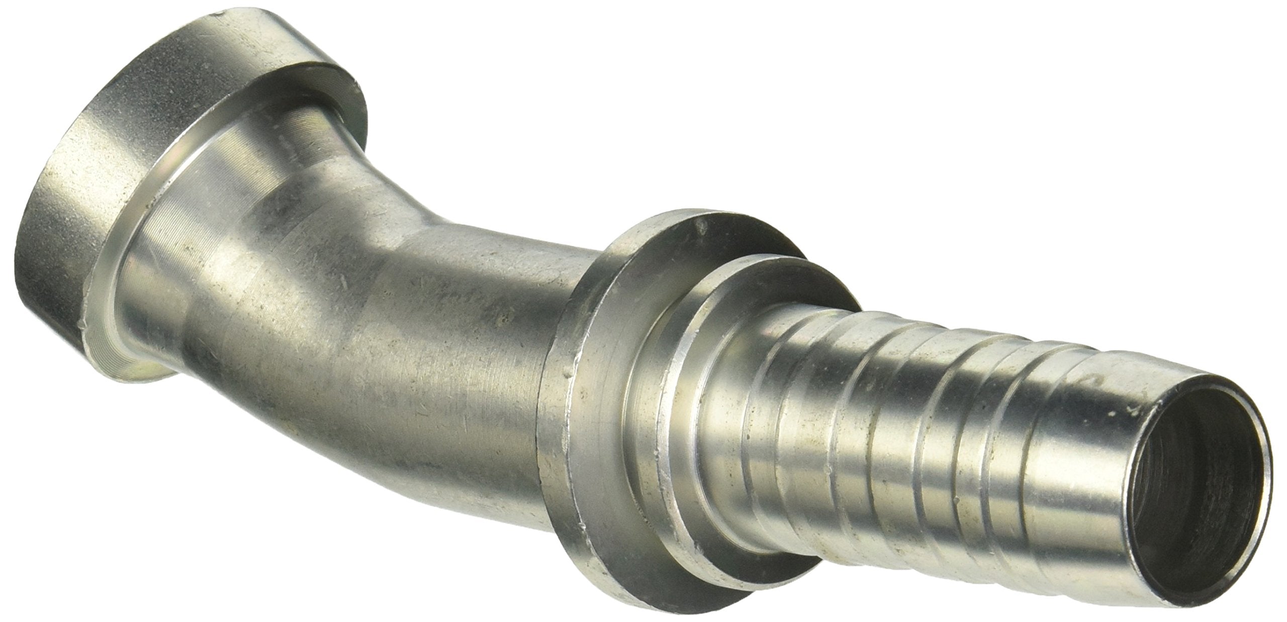 Gates GlobalSpiral 20GS-20FLC30-024 Couplings, Caterpillar Style O-Ring Flange, Zinc Plated Carbon Steel, 7.20", 30° Bent Tube, 1 1/4" ID