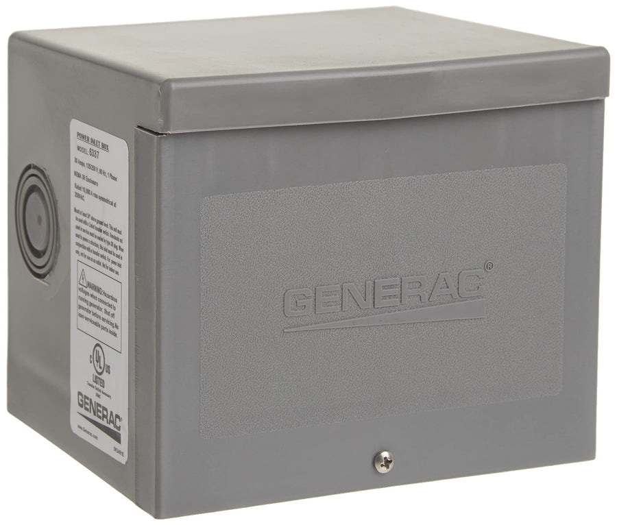 30-Amp Generac 6337 125/250V Raintight Power Inlet Box - Reliable Outdoor Generator Connection