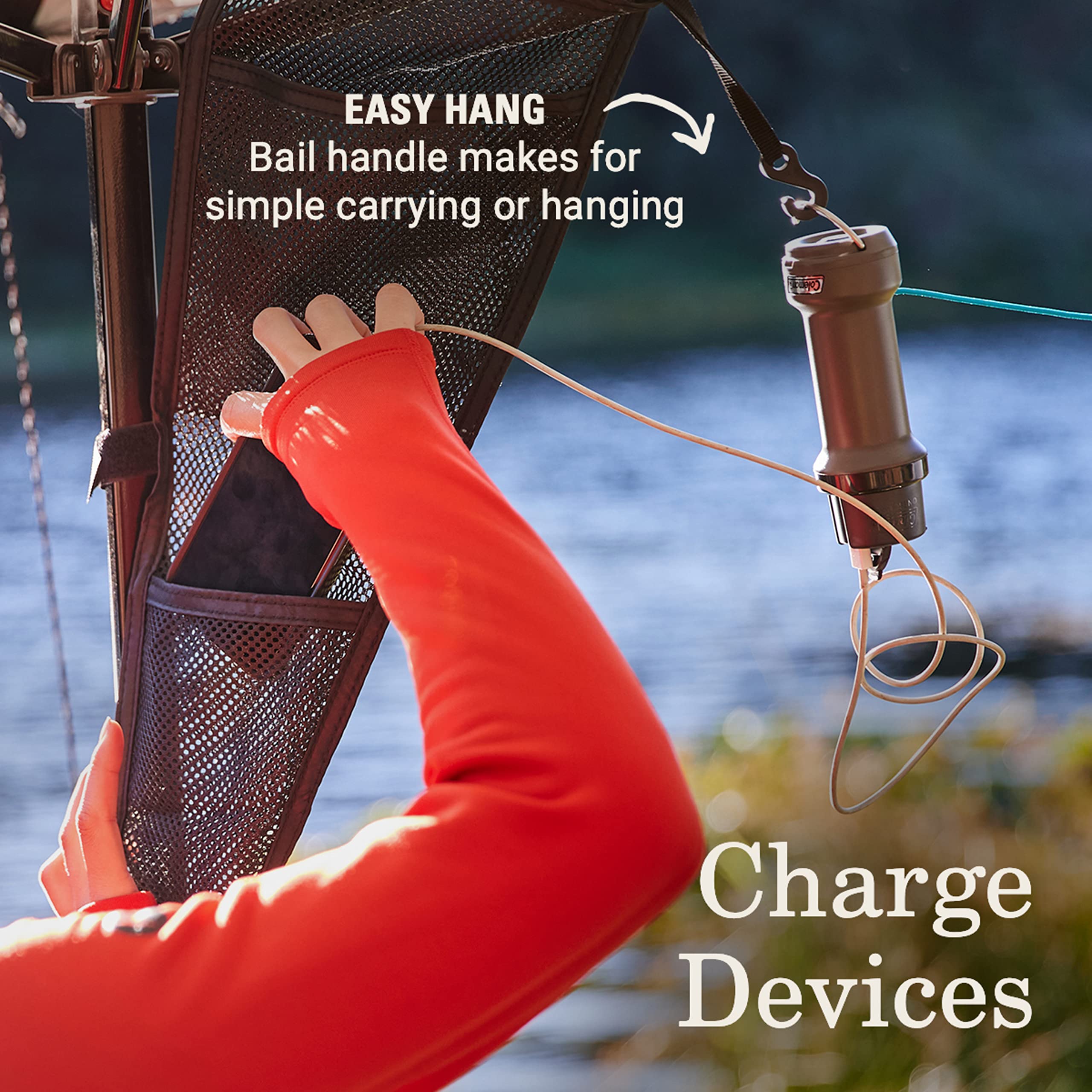 20-Foot Coleman OneSource LED String Lights with Rechargeable Battery & USB Charger, Interchangeable Outdoor Lights System for Powering Devices, Impact and Water-Resistant