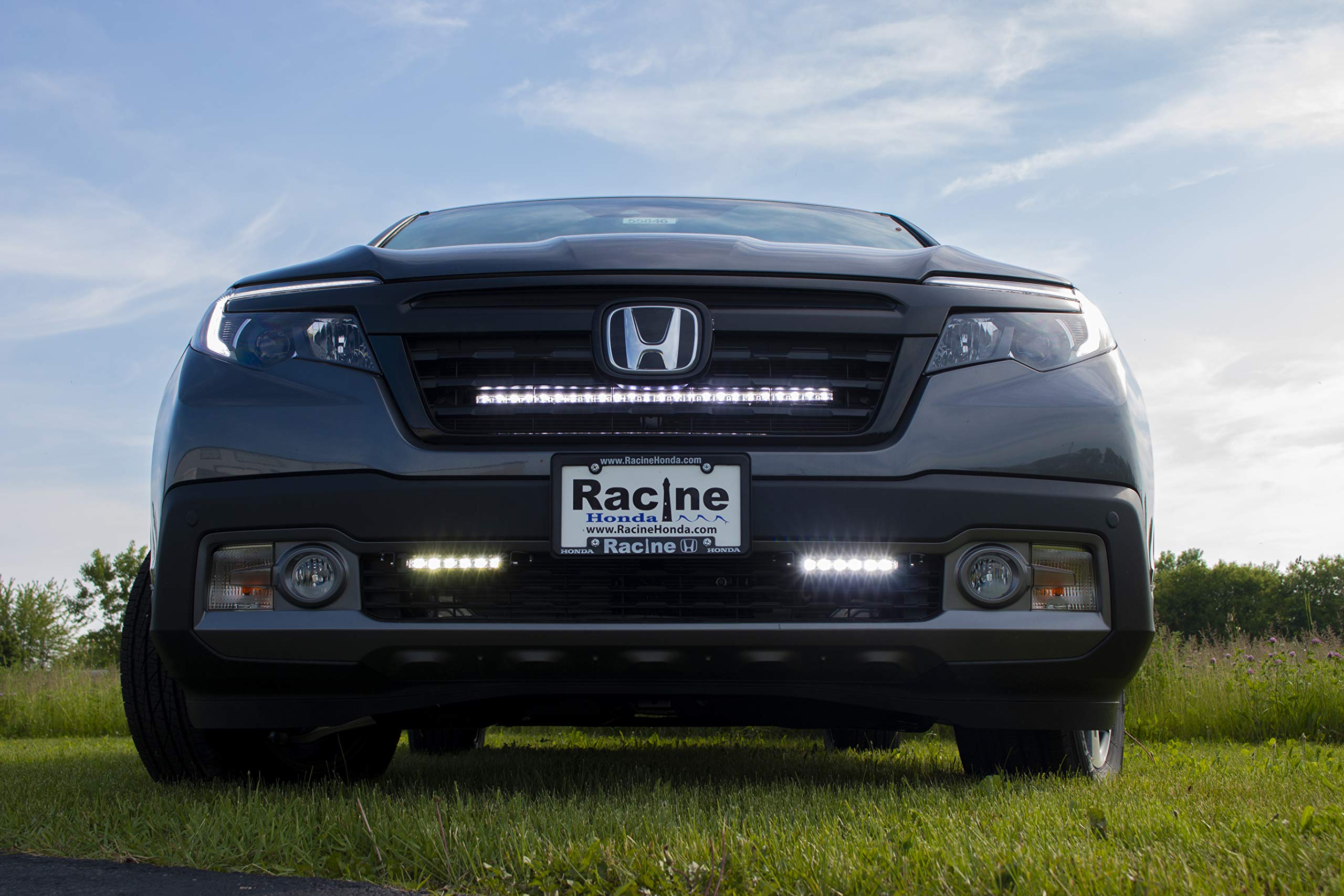 Race Sport Lighting 52in RSLP52 LoPro Ultra Slim LED Light Bar with Amber Marker and Running Light Function 288w - Includes Rocker Switch Harness