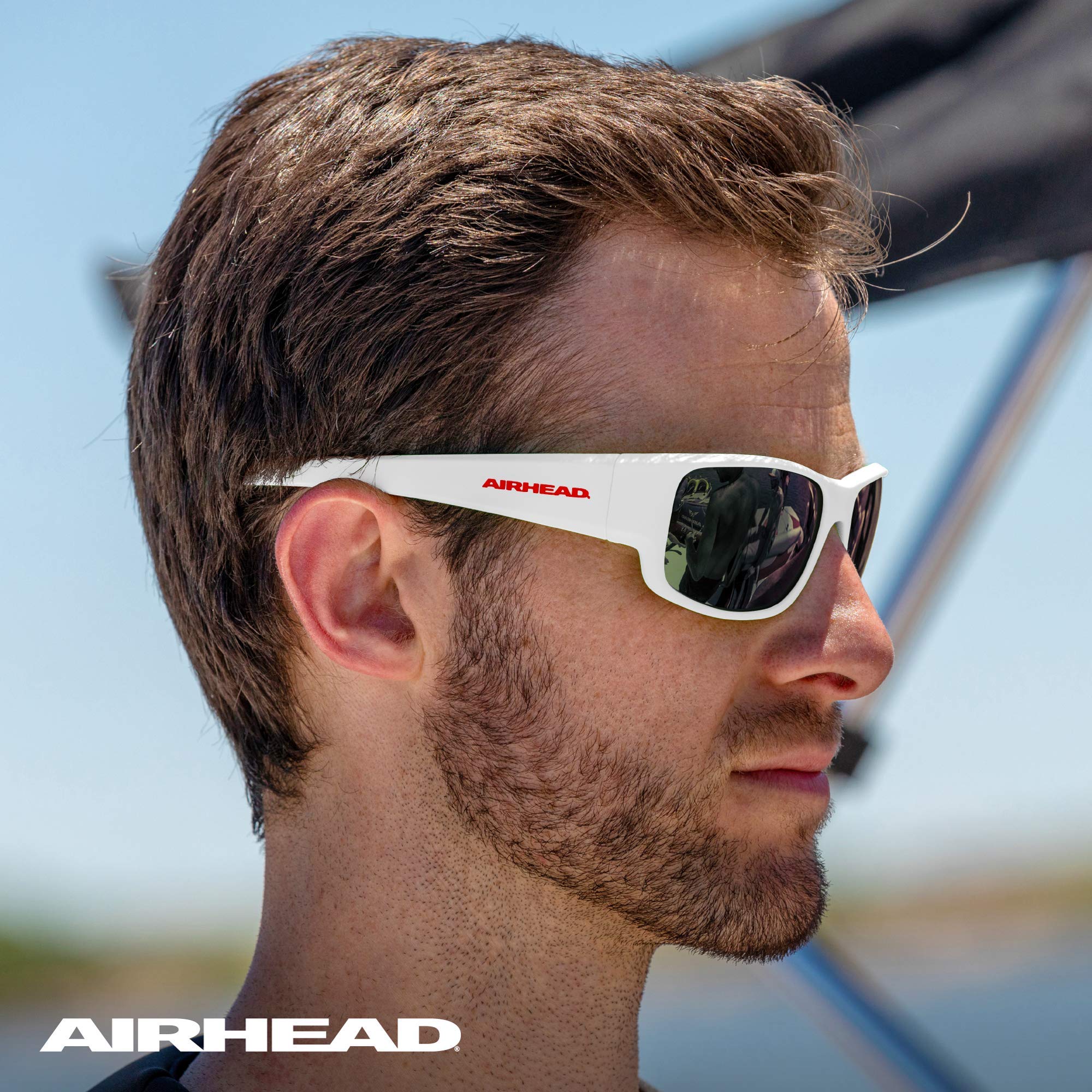 Adult AIRHEAD Sport Round Sunglasses, Red