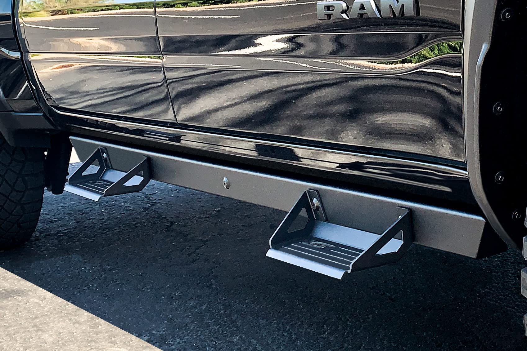 ICI Aluminum Side Steps Compatible with 2009-2018 Dodge Ram 1500 2010-2019 2500/3500 Crew Cab: Alumilite Step Rails