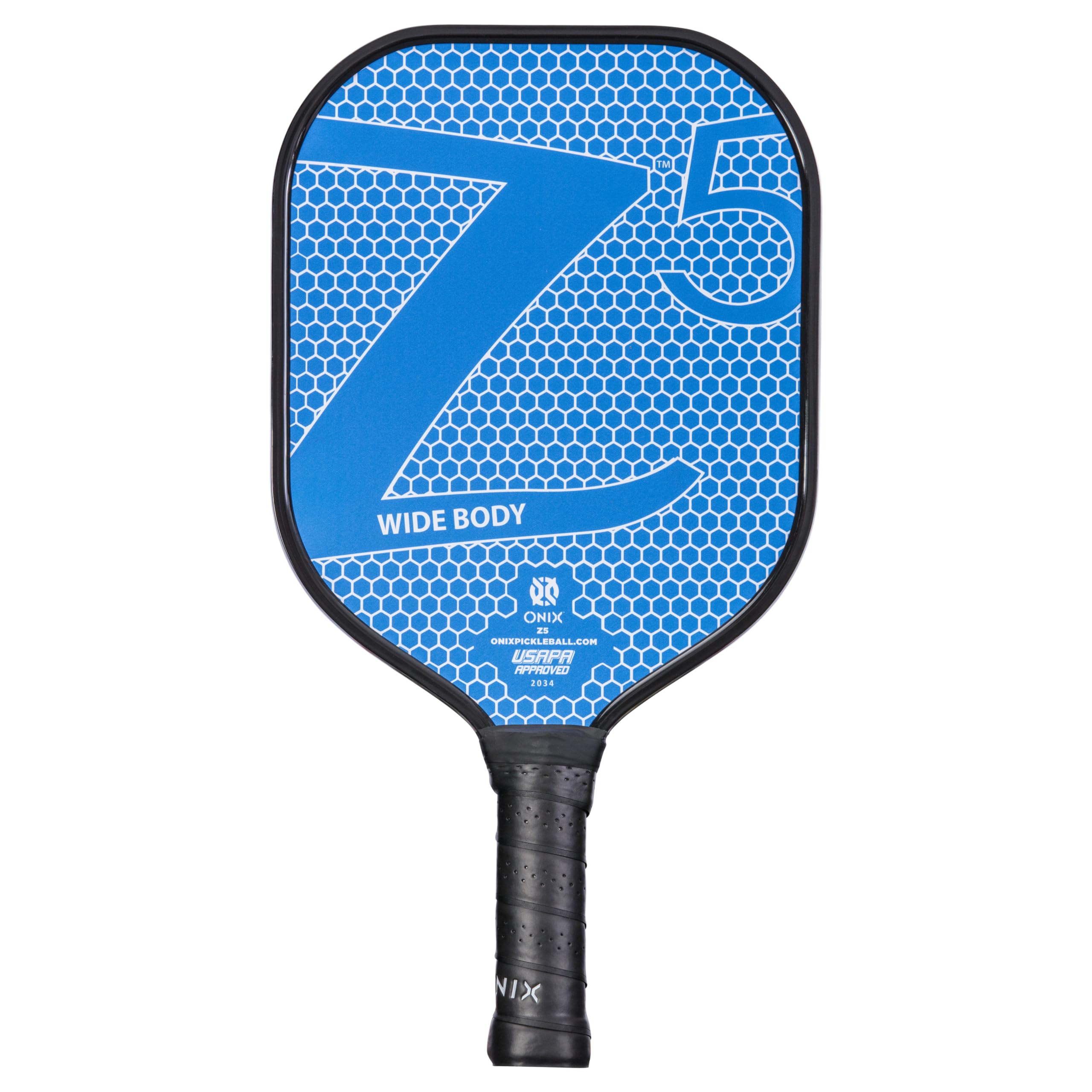 Composite Onix Z5 Pickleball Paddle Features Nomex, Paper Honeycomb Core and Fiberglass Face
