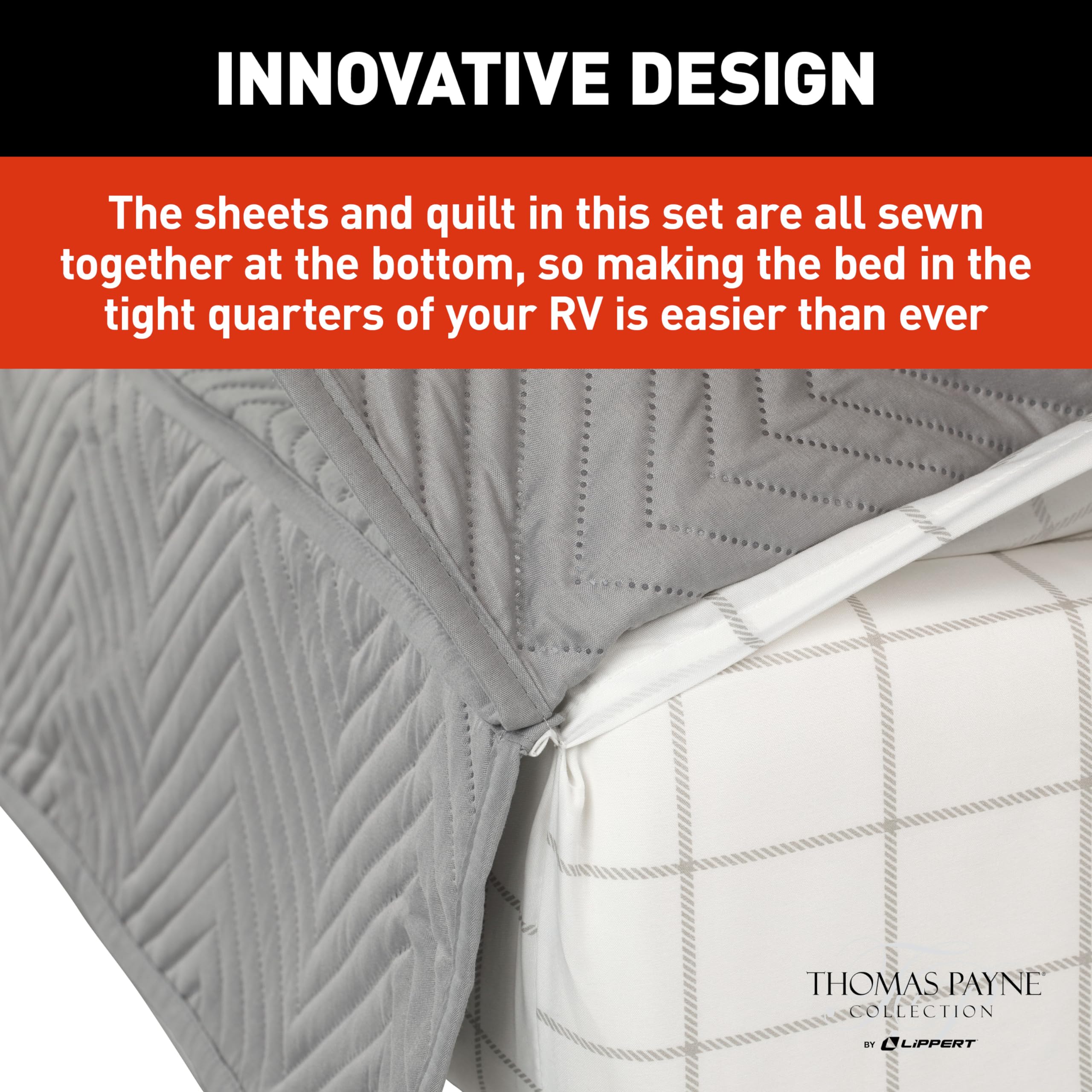 RV Bedding Set Easy Zzzs™ - King, Grey