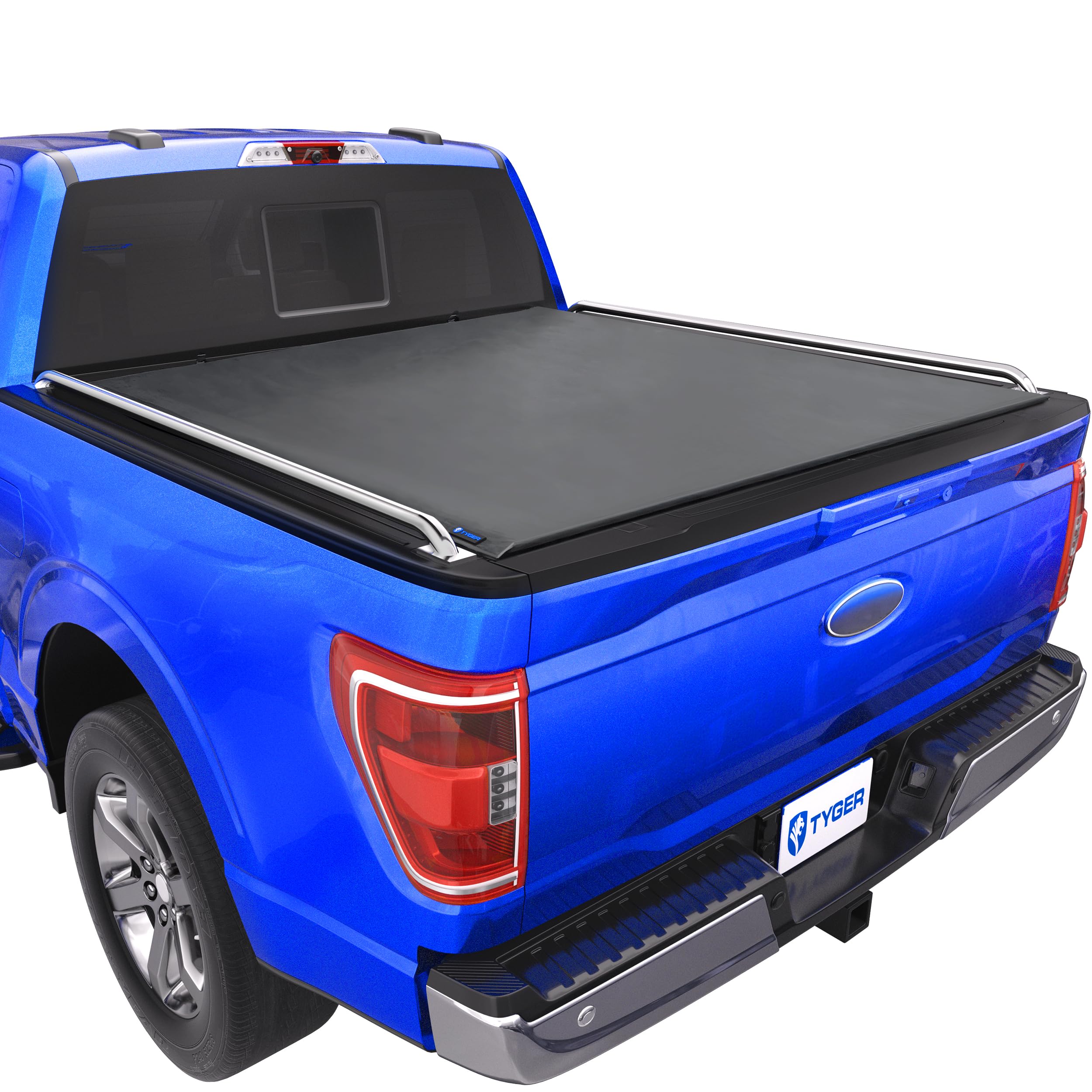 Tyger Auto T2 Soft Roll-up Low Profile Truck Bed Tonneau Cover Compatible with 2015-2026 Ford F-150 | Fleetside 5.5' (67") Bed | TG-BC2F6229