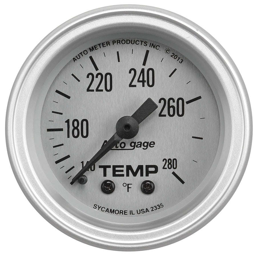 Auto Meter 2-1/16" Silver Temperature Gauge with Panel (2335