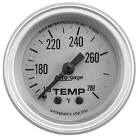 Auto Meter 2-1/16" Silver Temperature Gauge with Panel (2335