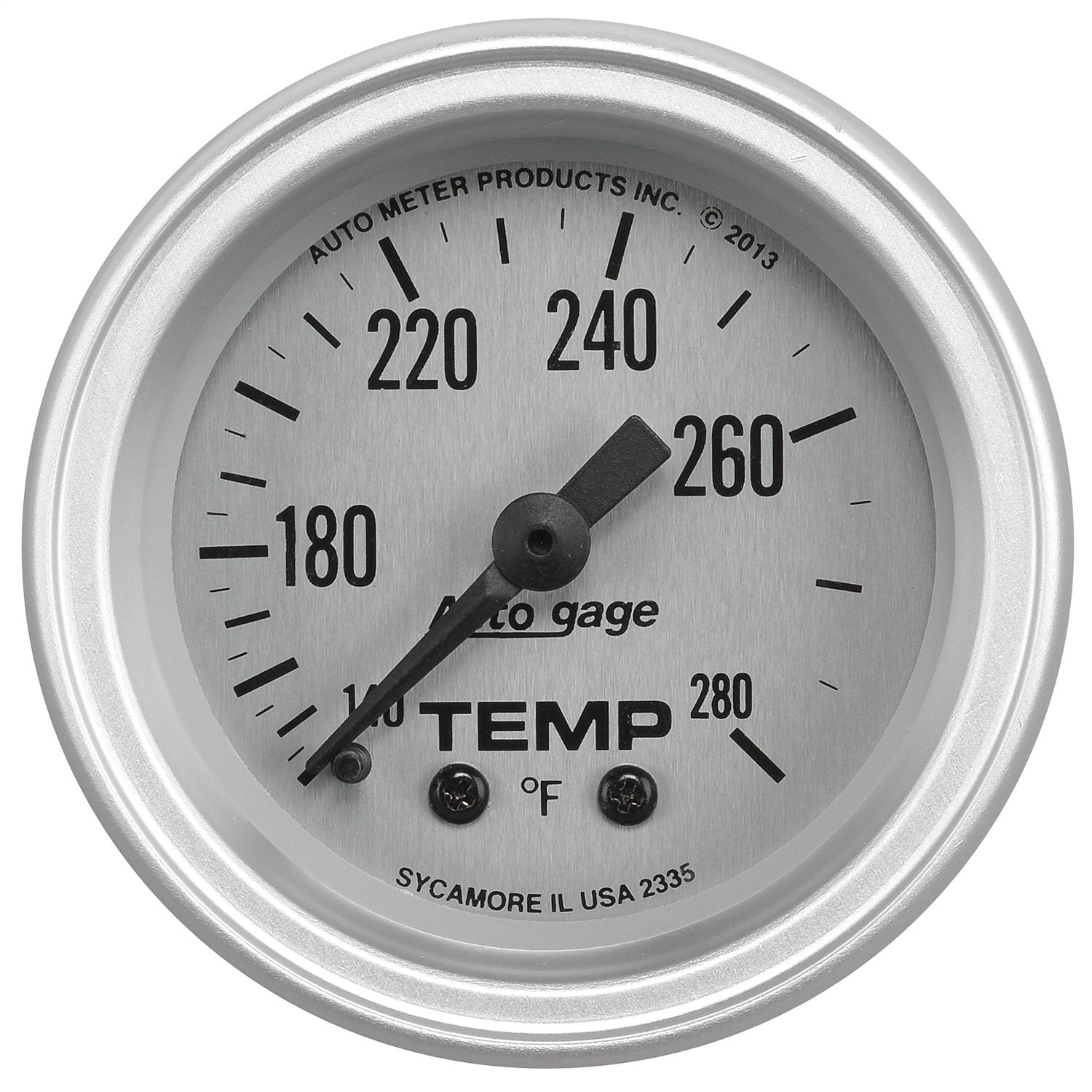 Auto Meter 2-1/16" Silver Temperature Gauge with Panel (2335