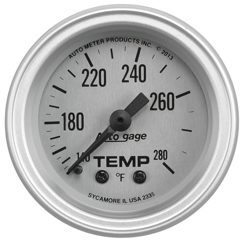 Auto Meter 2-1/16" Silver Temperature Gauge with Panel (2335